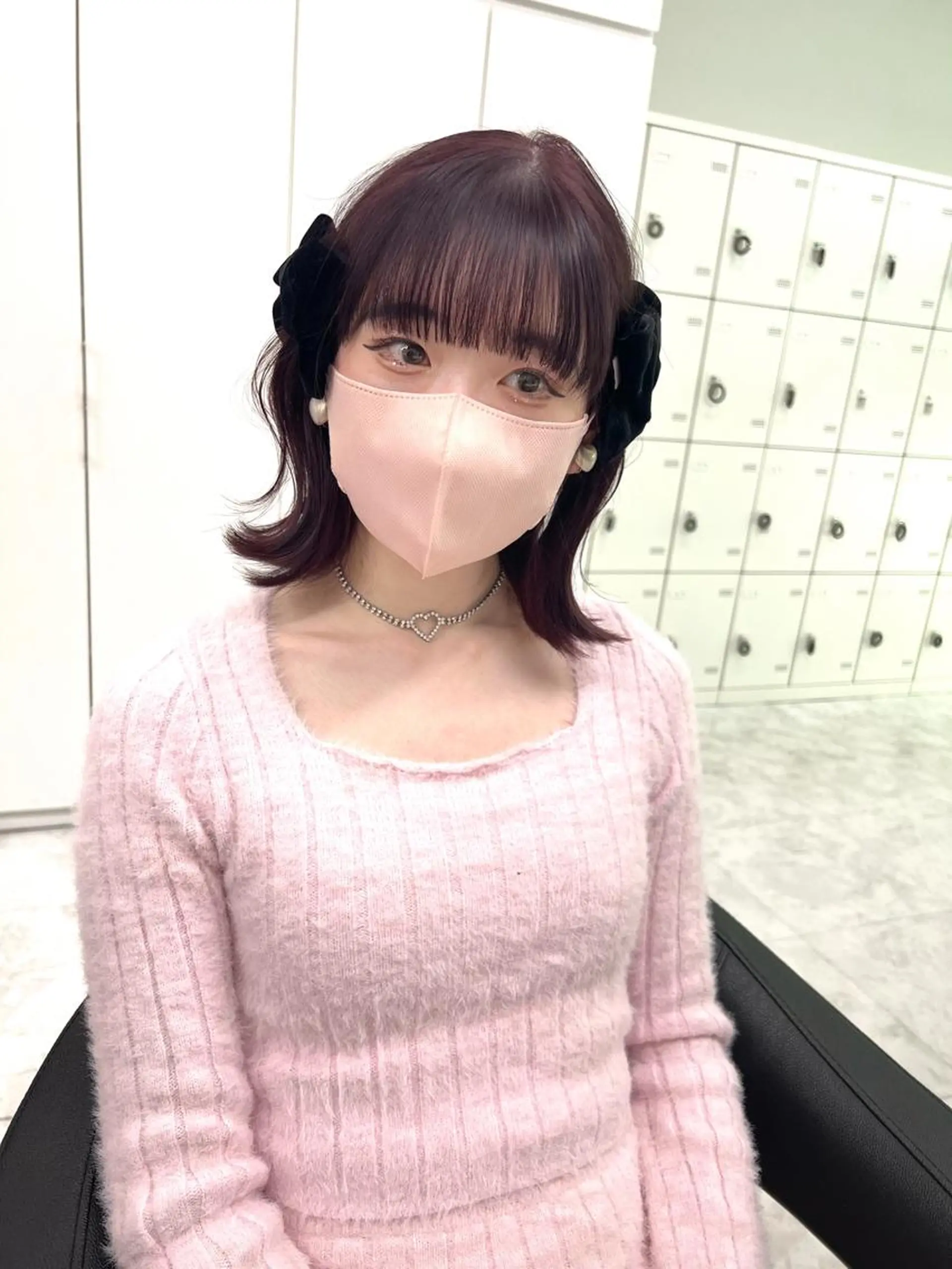 ミディアム ヘアカラー トリートメント ヘアセット RIKO👼🏻💓 韓国ガーリーのヘアスタイル