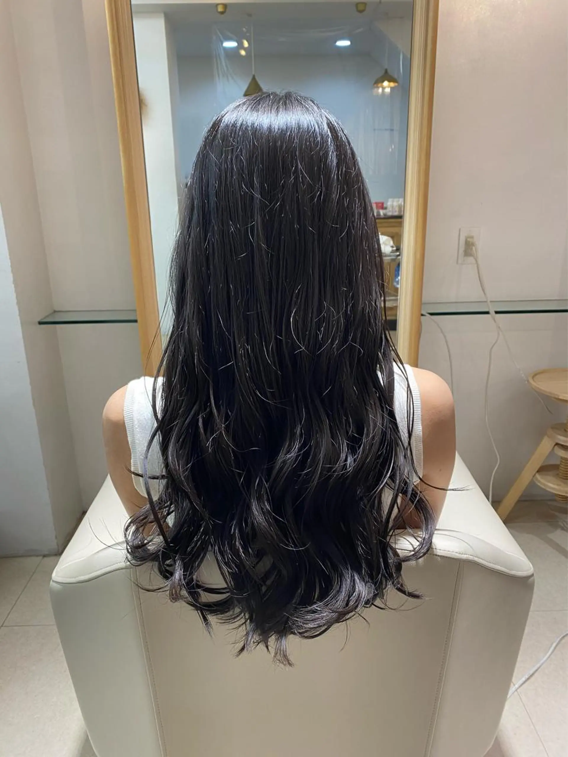 ロング カラー ヘアセット 安永 涼のヘアスタイル