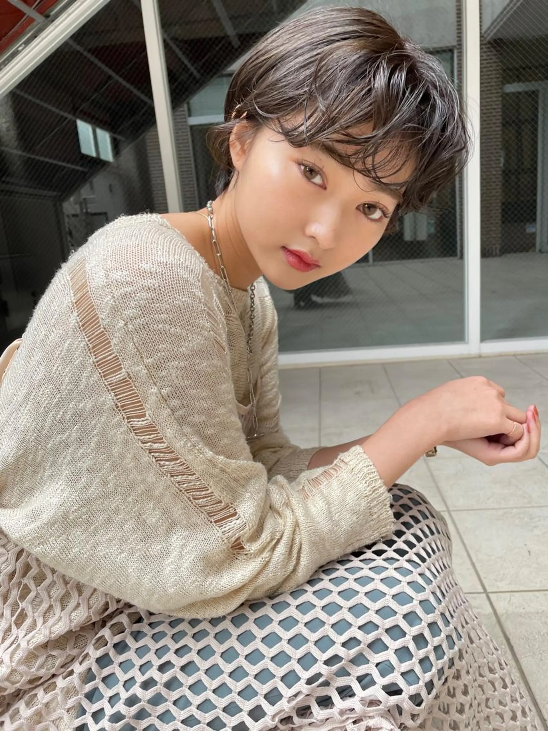 ショート ヘアカラー 福岡美容室Daisy hairのヘアスタイル