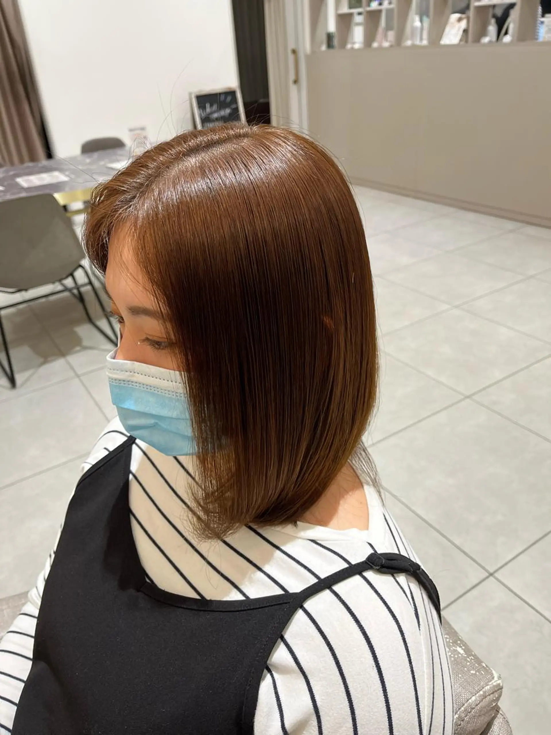 ミディアム 吹田 駿 髪質改善縮毛矯正のヘアスタイル