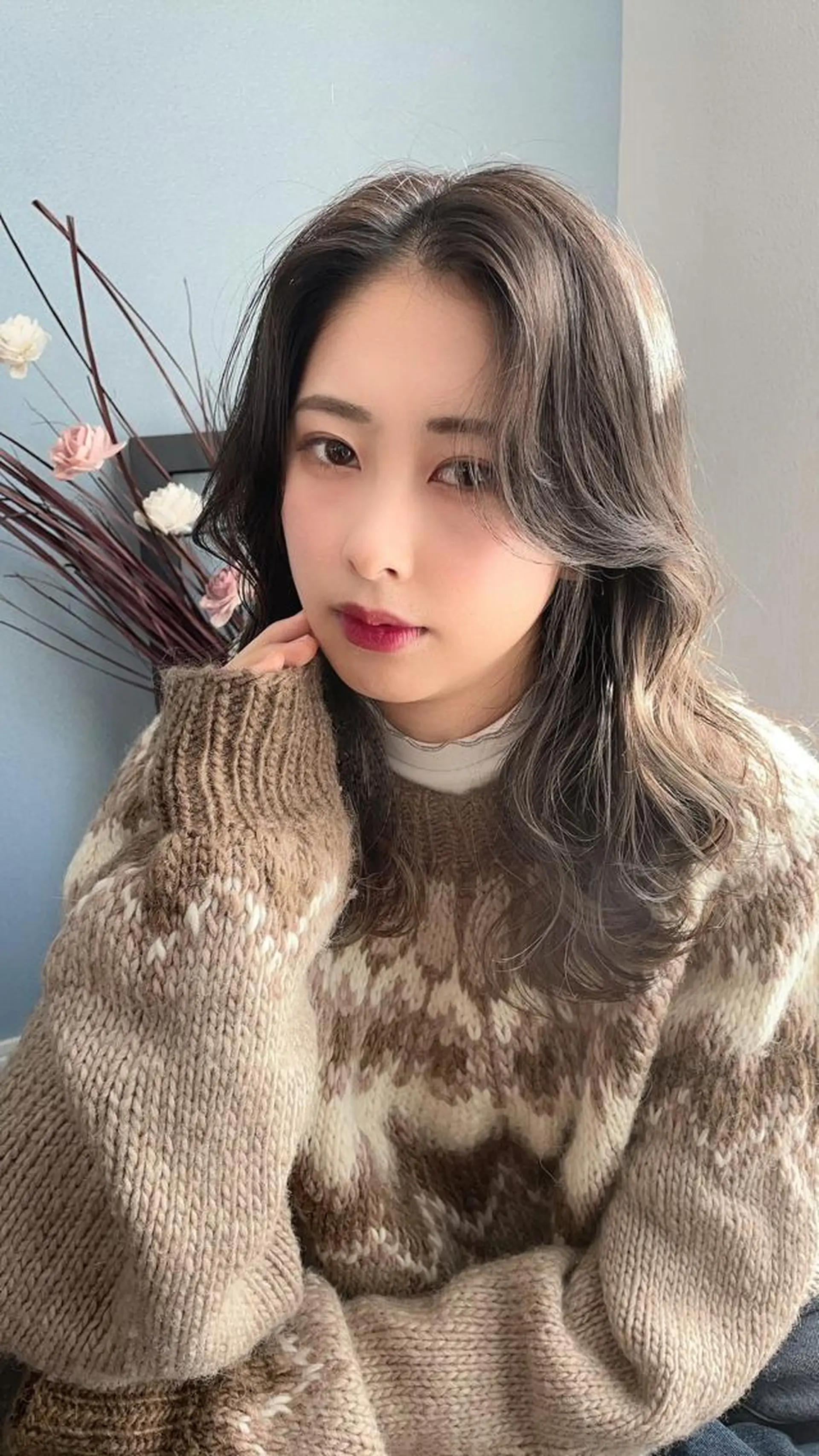 ミディアム カラー ブリーチ 顔周りカット 韓国風ヘア ヘアカラー トリートメント 【 DIPTH 】 代表コウキ🥇のヘアスタイル