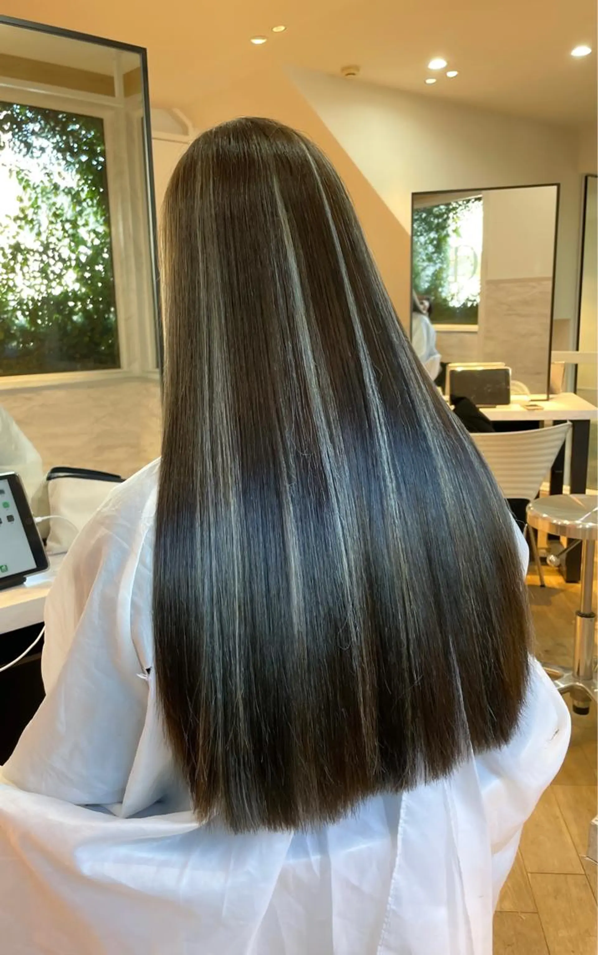 ロング 白いハイライト🤍 タナカリョウスケのヘアスタイル