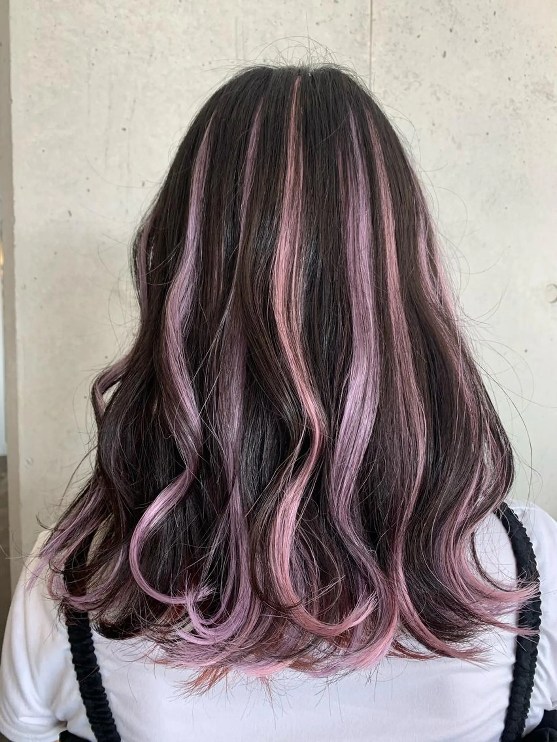 セミロング カラー シールエクステ ハイライトカラー エクステ ハイライト 髪質改善/縮毛矯正 ツヤ髪🩷さつきのヘアスタイル