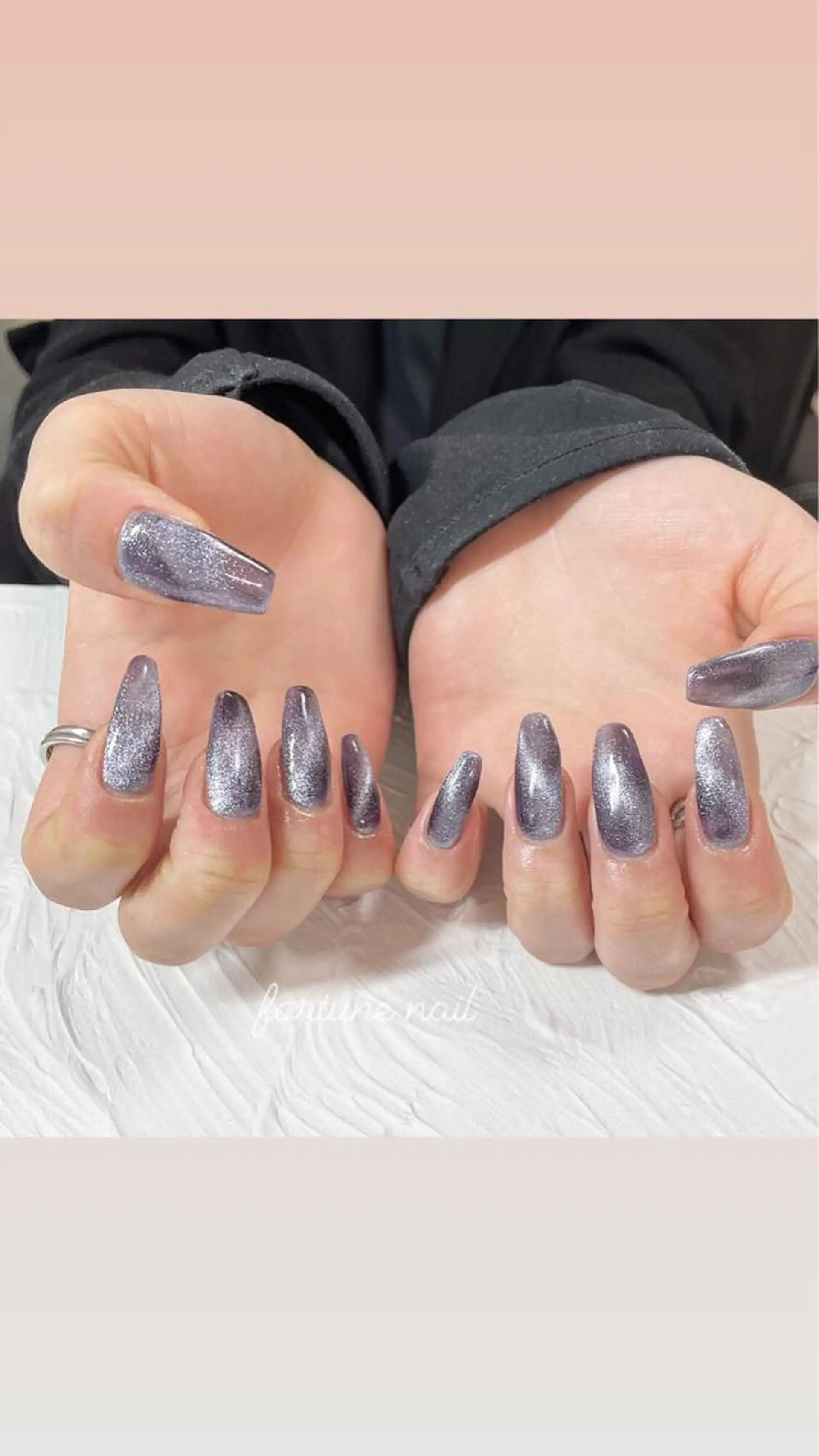 ネイル マグネットネイル マグネットワンカラー ワンカラーネイル ☆saori ☆本日空きありのネイルデザイン