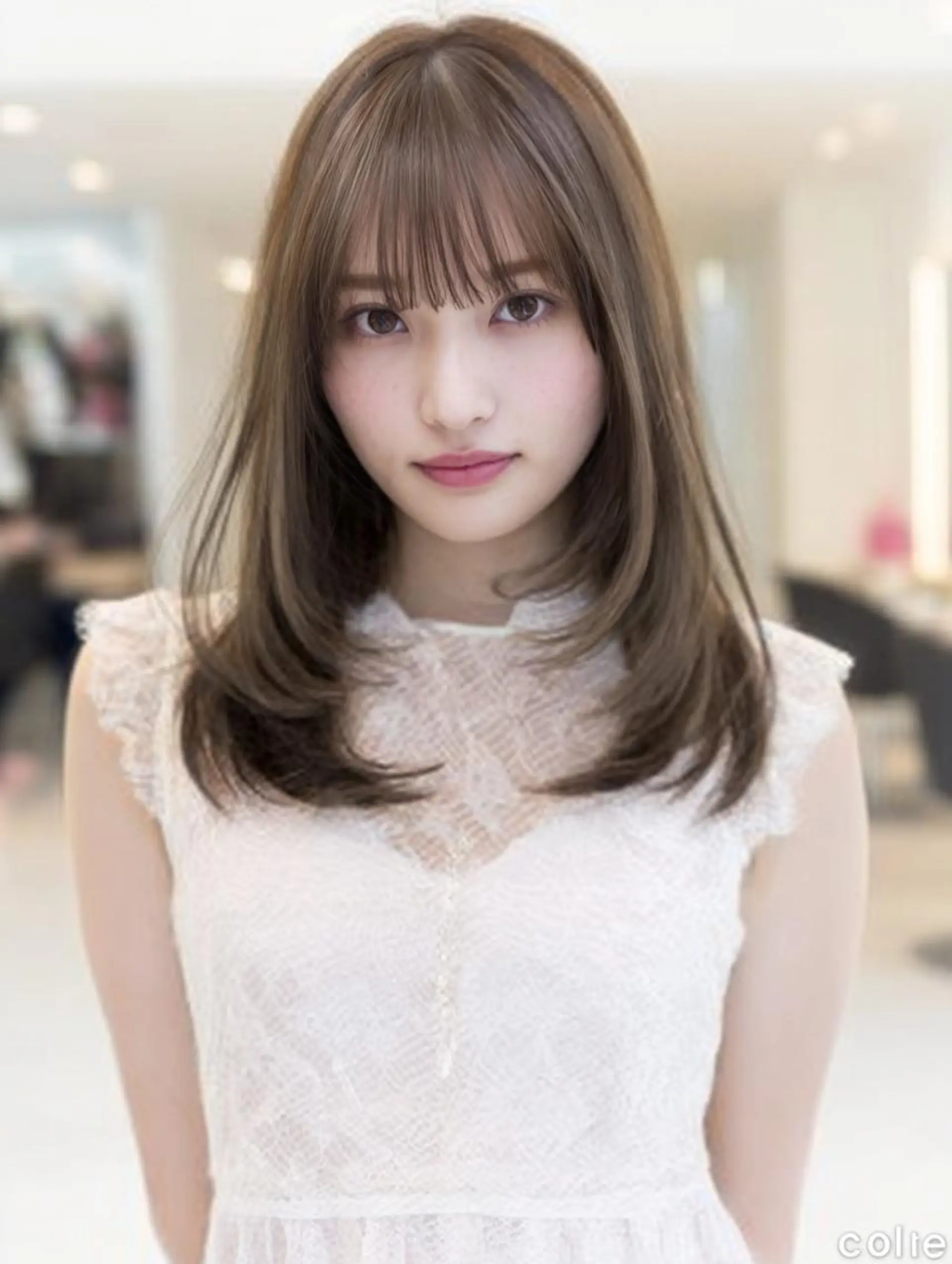 ミディアム ハッシュカット 髪質改善 レイヤーカット 縮毛矯正 トリートメント カット ヘアカラー トリートメント 生艶髪＆レイヤー🔔 渋谷お薦めNo.1✨のヘアスタイル