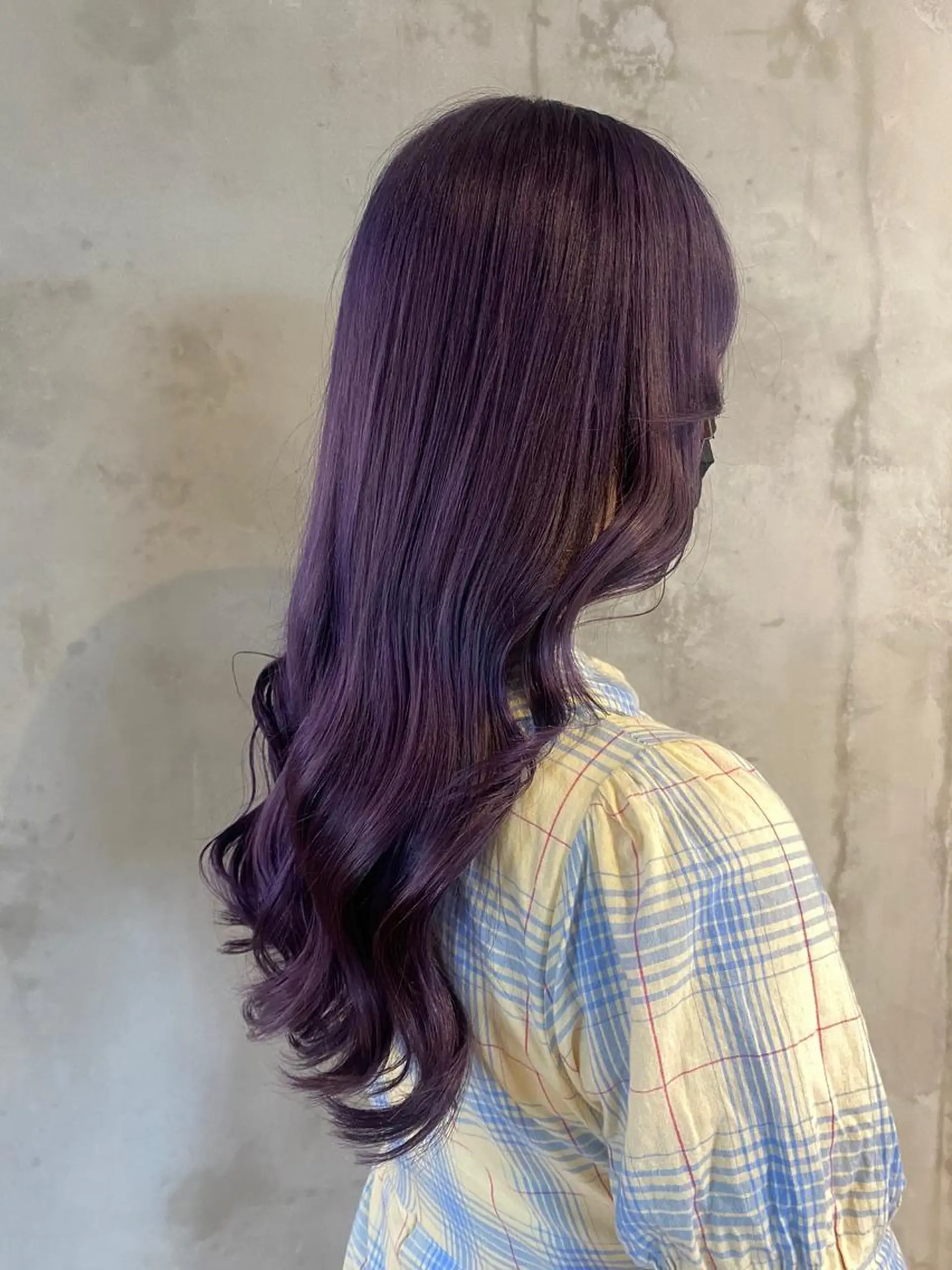 ロング カラー ハイトーンカラー パープルカラー カット ヘアカラー レイヤー特化🪽 yuka【高円寺】のヘアスタイル