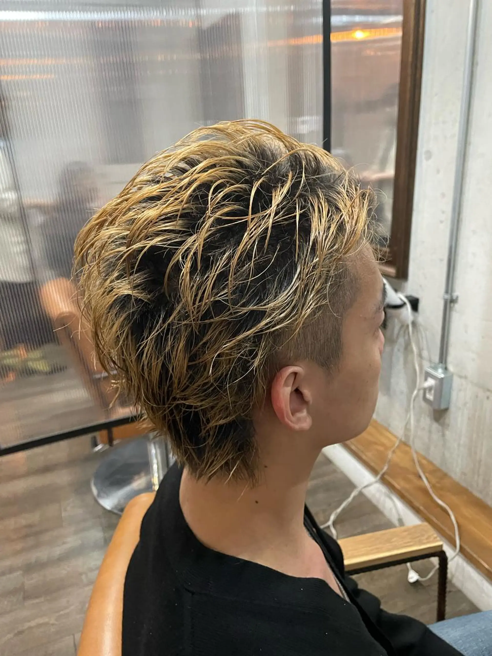 メンズ センターパート マッシュ メンズパーマ メンズツイストパーマ ツーブロック カット ヘアセット 心斎橋/メンズ /ルレイル/地形真希のヘアスタイル