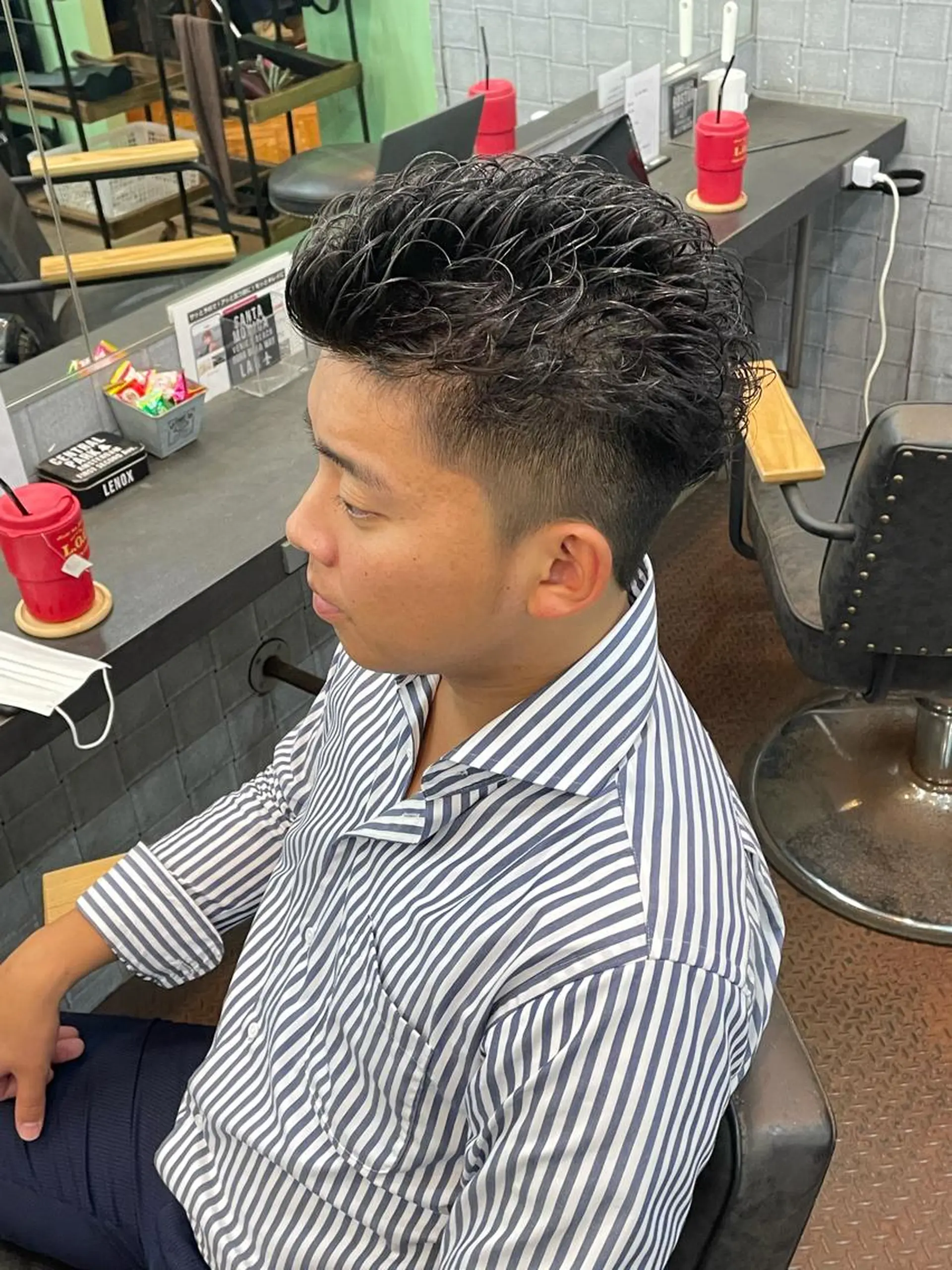 パーマ メンズ メンズパーマ 渋谷/フェード/ 國分 翔のヘアスタイル
