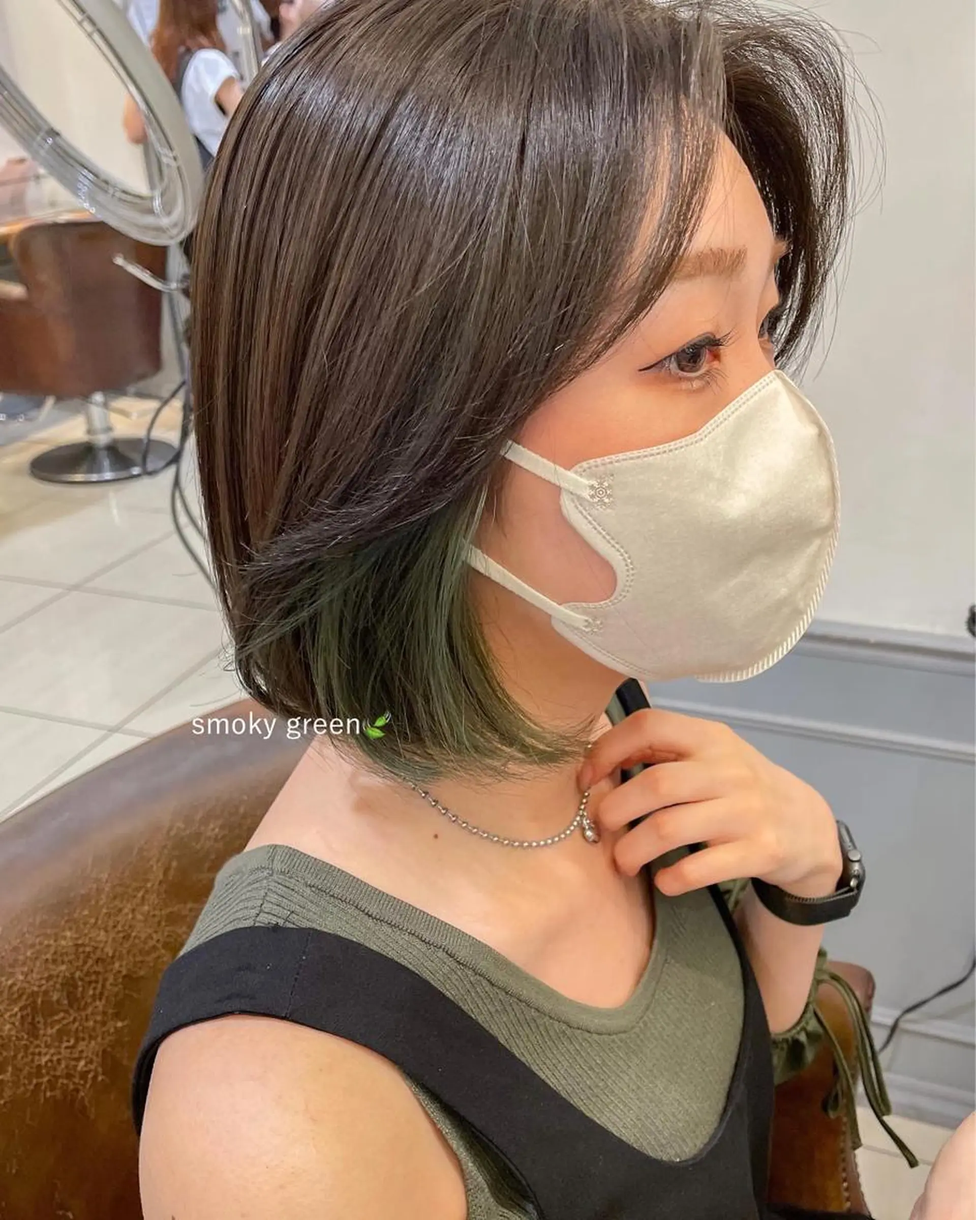 ショート カラー ボブ ブリーチ/miinaのヘアスタイル