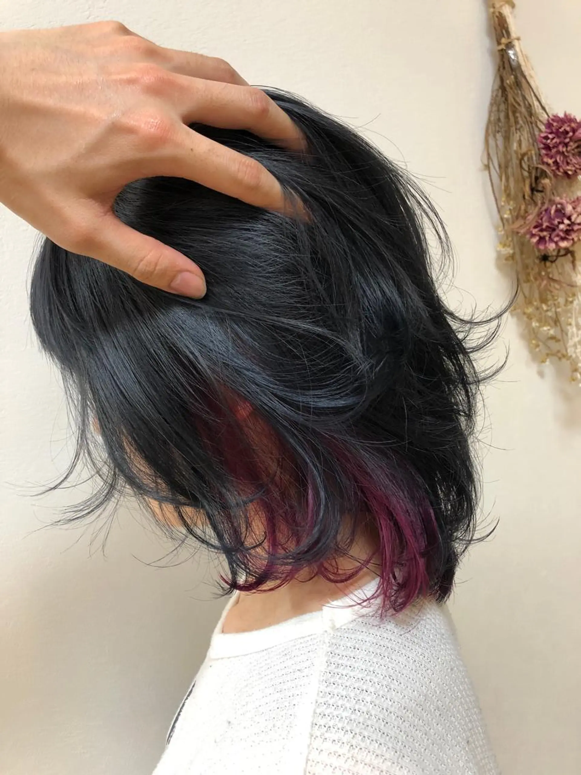 ミディアム カラー インナーカラー ヘアカラー 似合わせ レイヤー須川のヘアスタイル