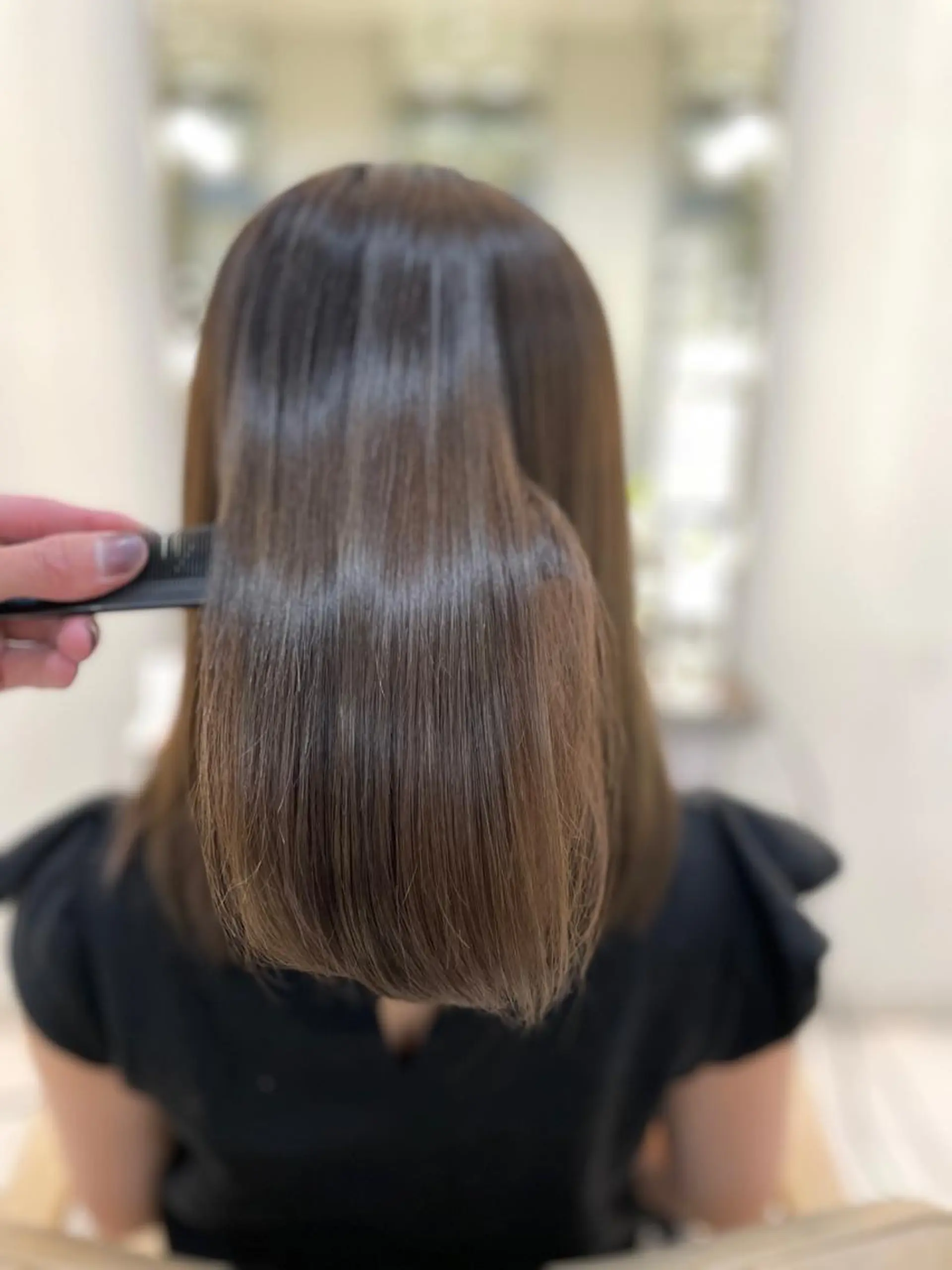 ミディアム ショートボブ ミディアムパーマ ボブ くせ毛 髪質改善 髪質改善専門 YOSHIのヘアスタイル