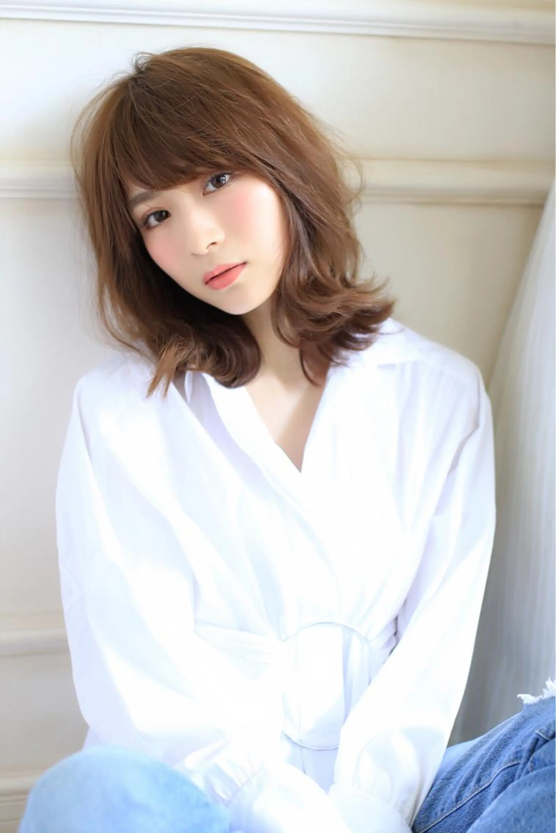 ミディアム 小顔カット/レイヤー 【WiLL】加藤のヘアスタイル