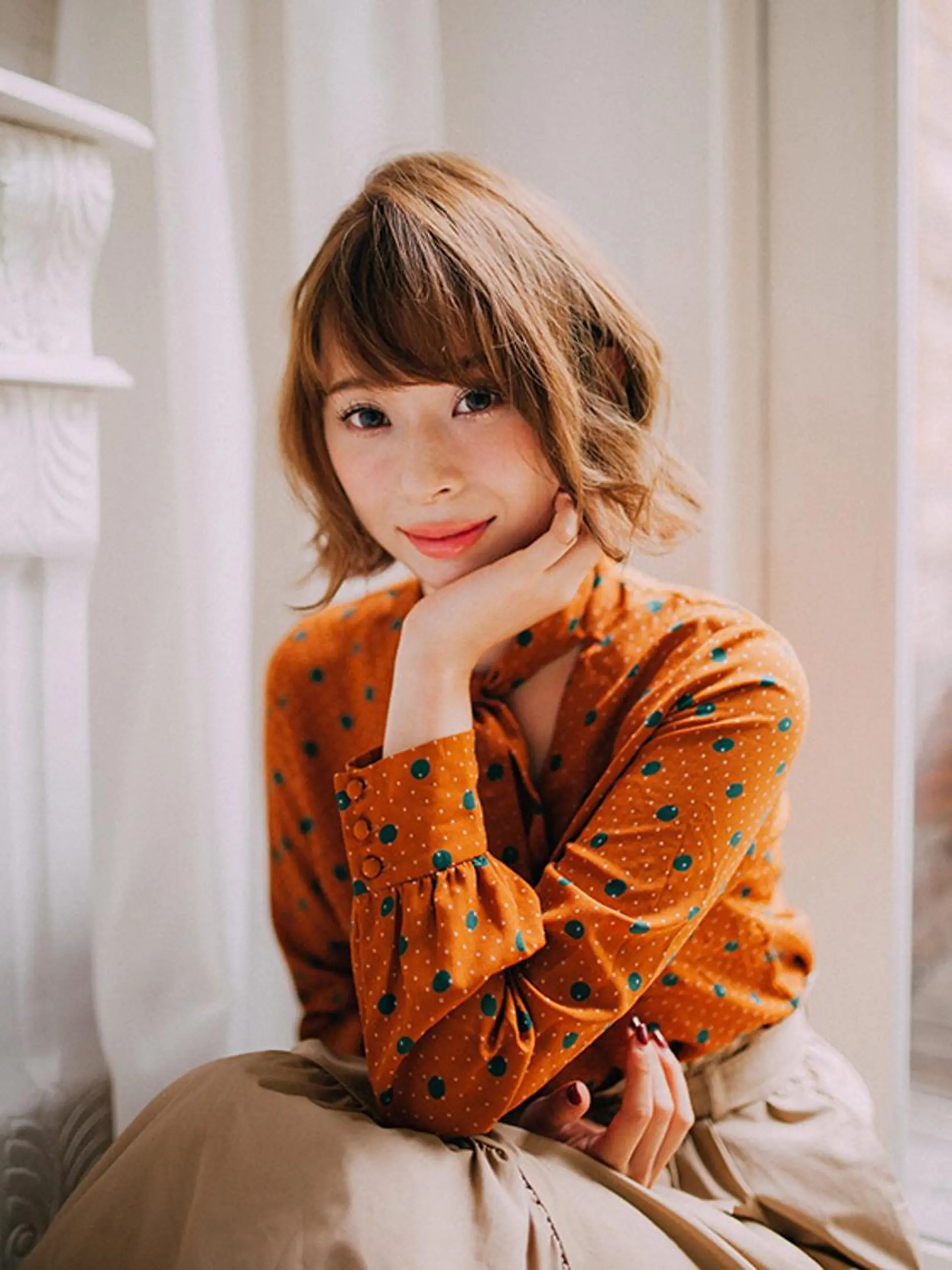 セミロング カラー 【公式】amble luxe池袋東口🩷のヘアスタイル