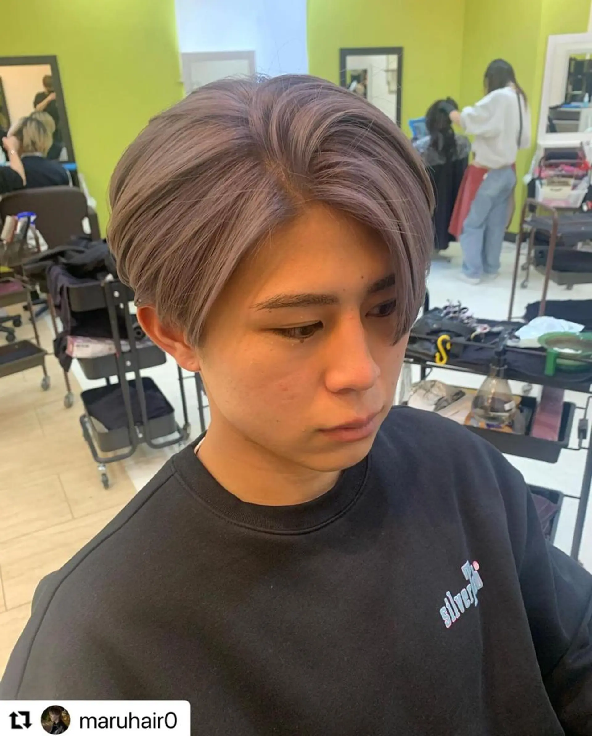 ミディアム カラー メンズ ミディアムパーマ メンズバレイヤージュ メンズブリーチ メンズハイライト メンズハイトーン 🩷Eny terrace🩷のヘアスタイル