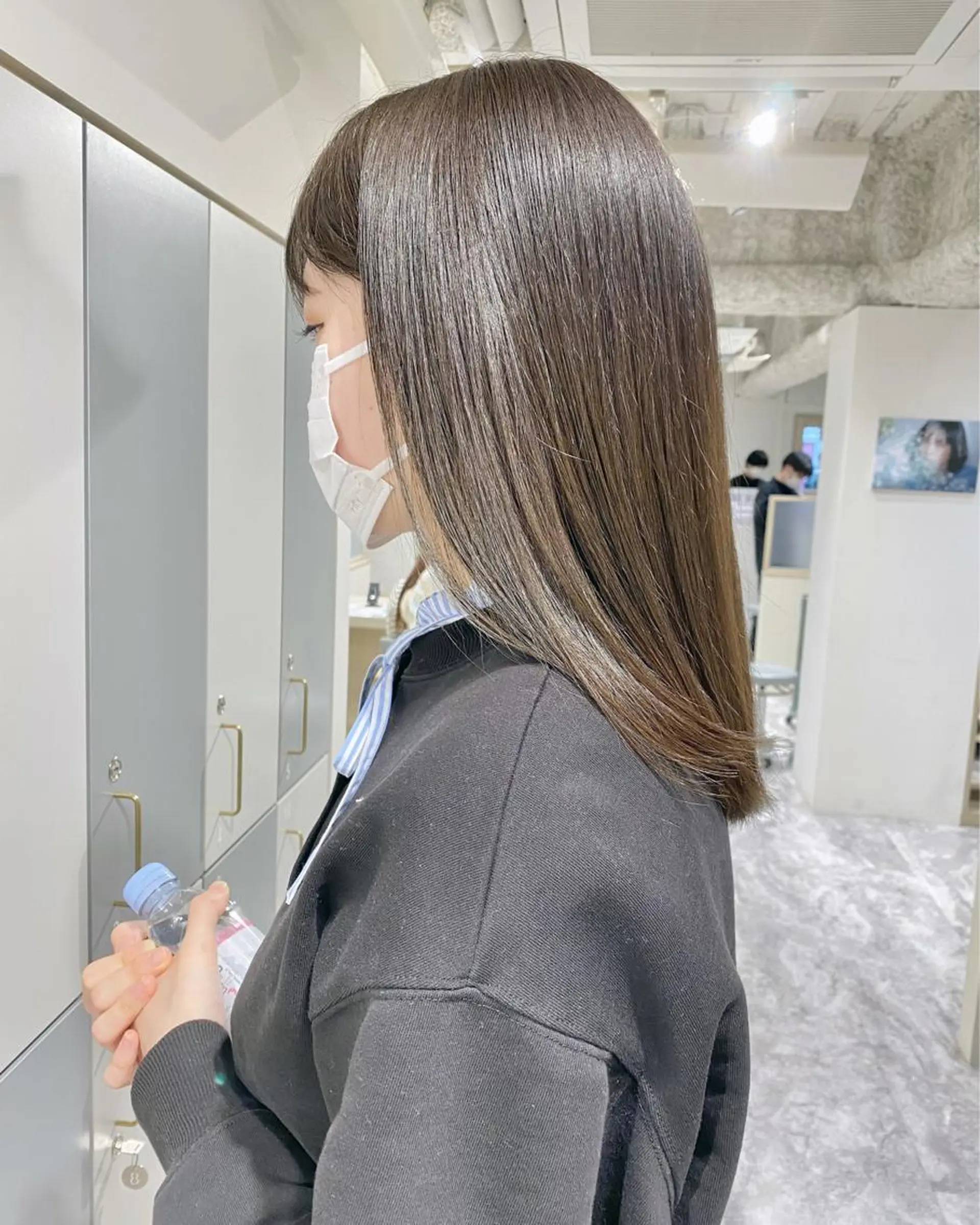 ミディアム カラー 透明感カラー グレージュ 髪質改善 カット ヘアカラー トリートメント LOVESTOIKE 堂本のヘアスタイル