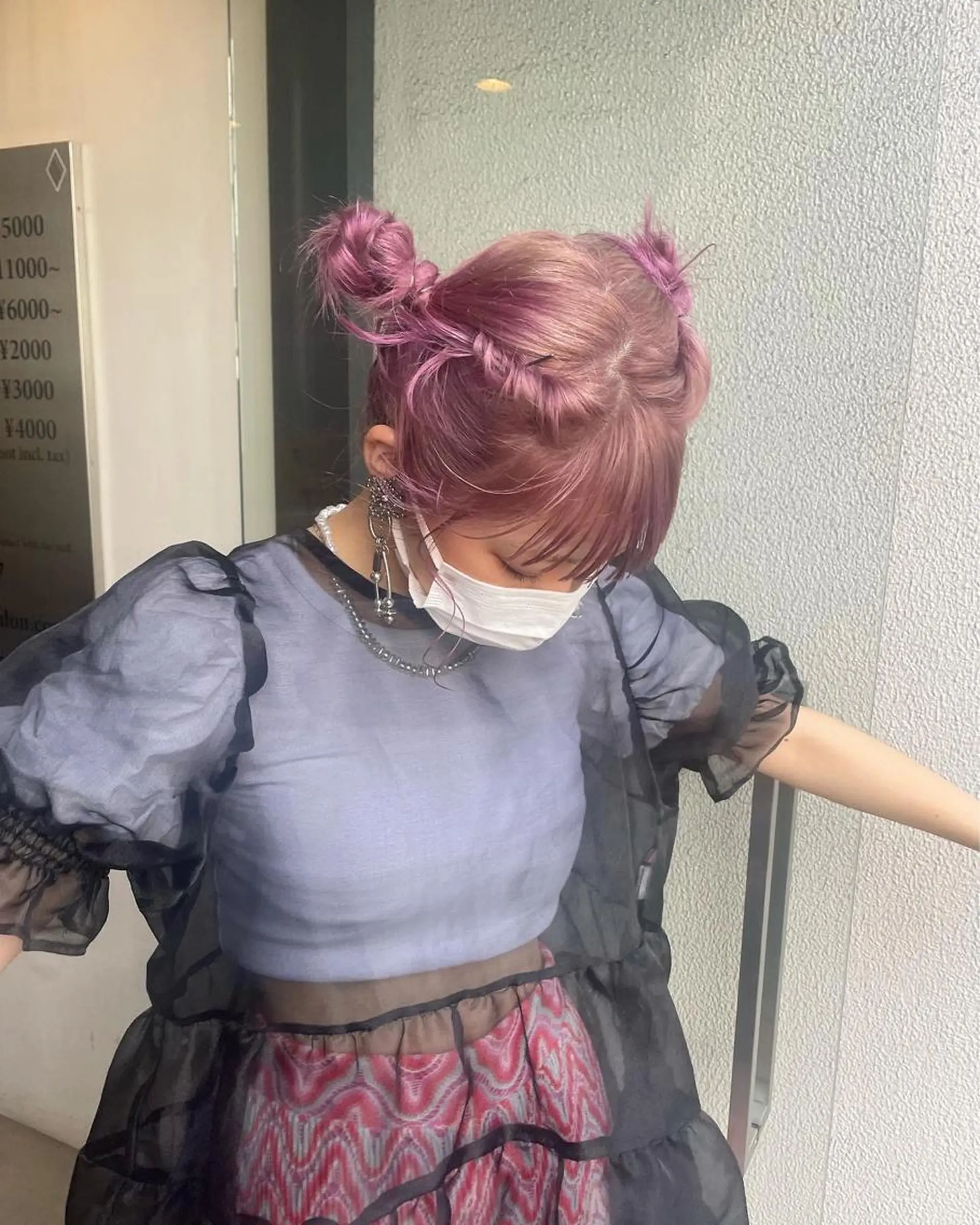 ミディアム ヘアアレンジ カット ヘアカラー トリートメント 心斎橋/レイヤー/ ブリーチ/モエのヘアスタイル