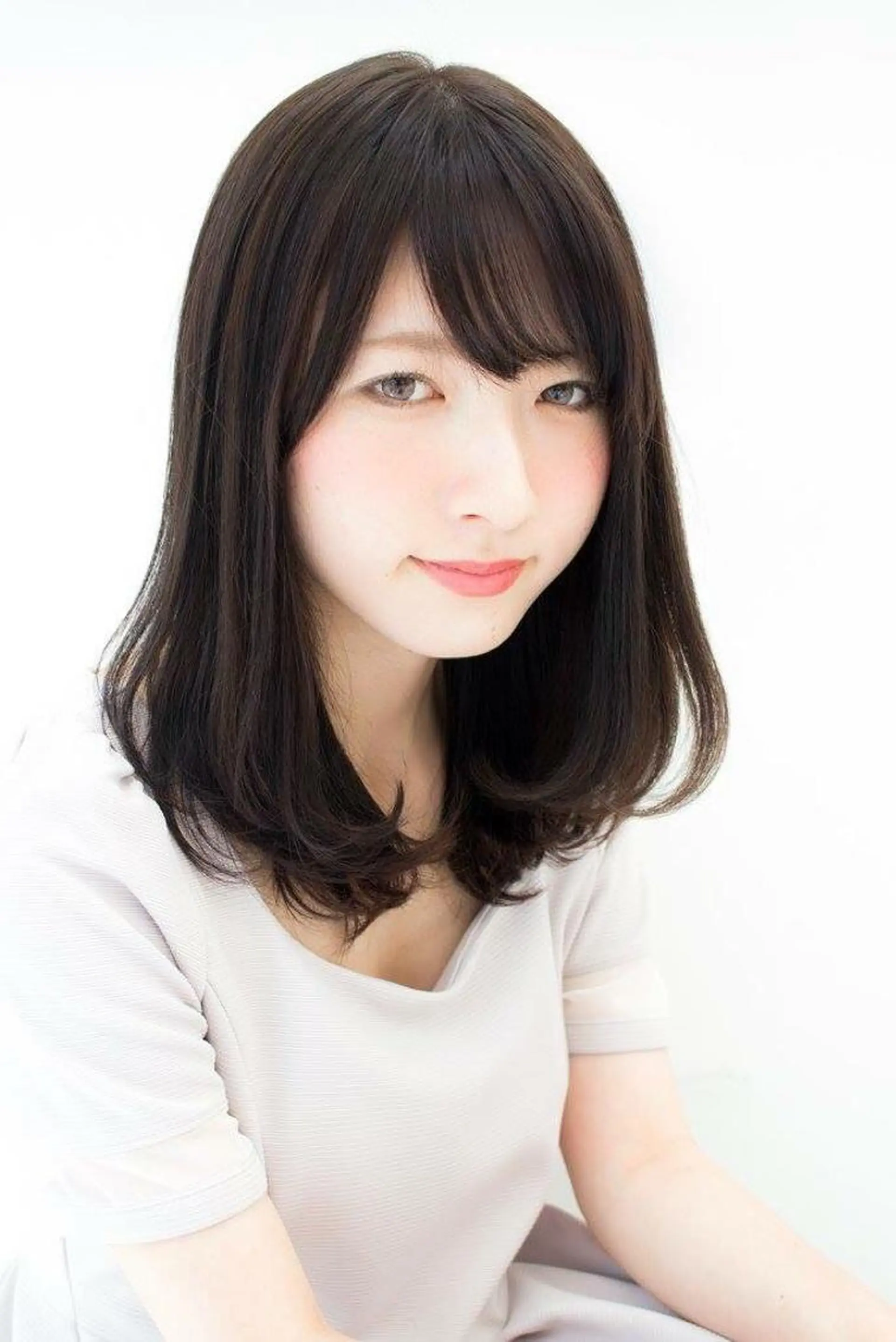 ミディアム セミロング ロング カラー パーマ 内藤 達也のヘアスタイル