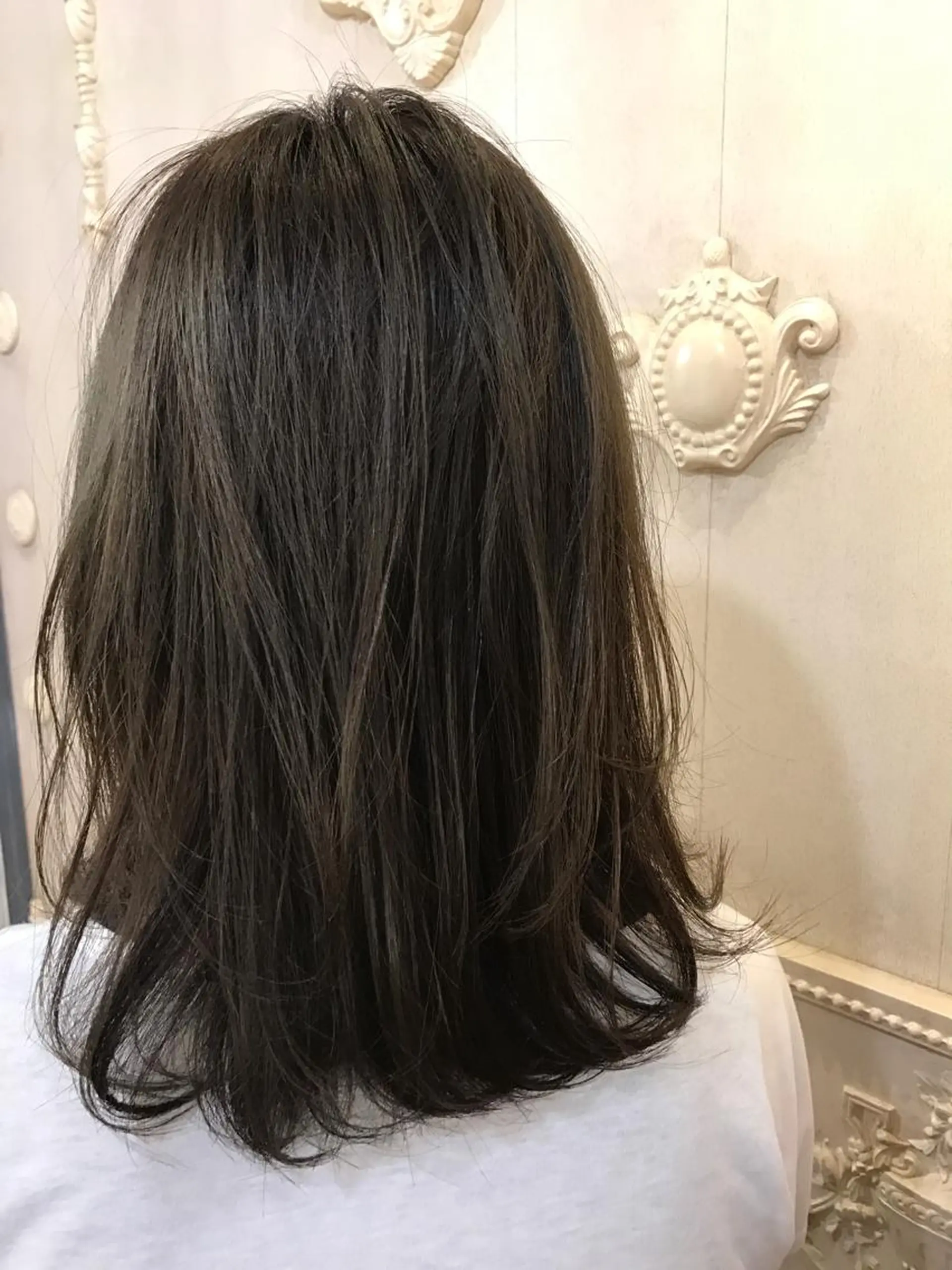 セミロング カラー アッシュ 透明感カラー グレージュ ショートボブ💗 ヤマネシオリのヘアスタイル
