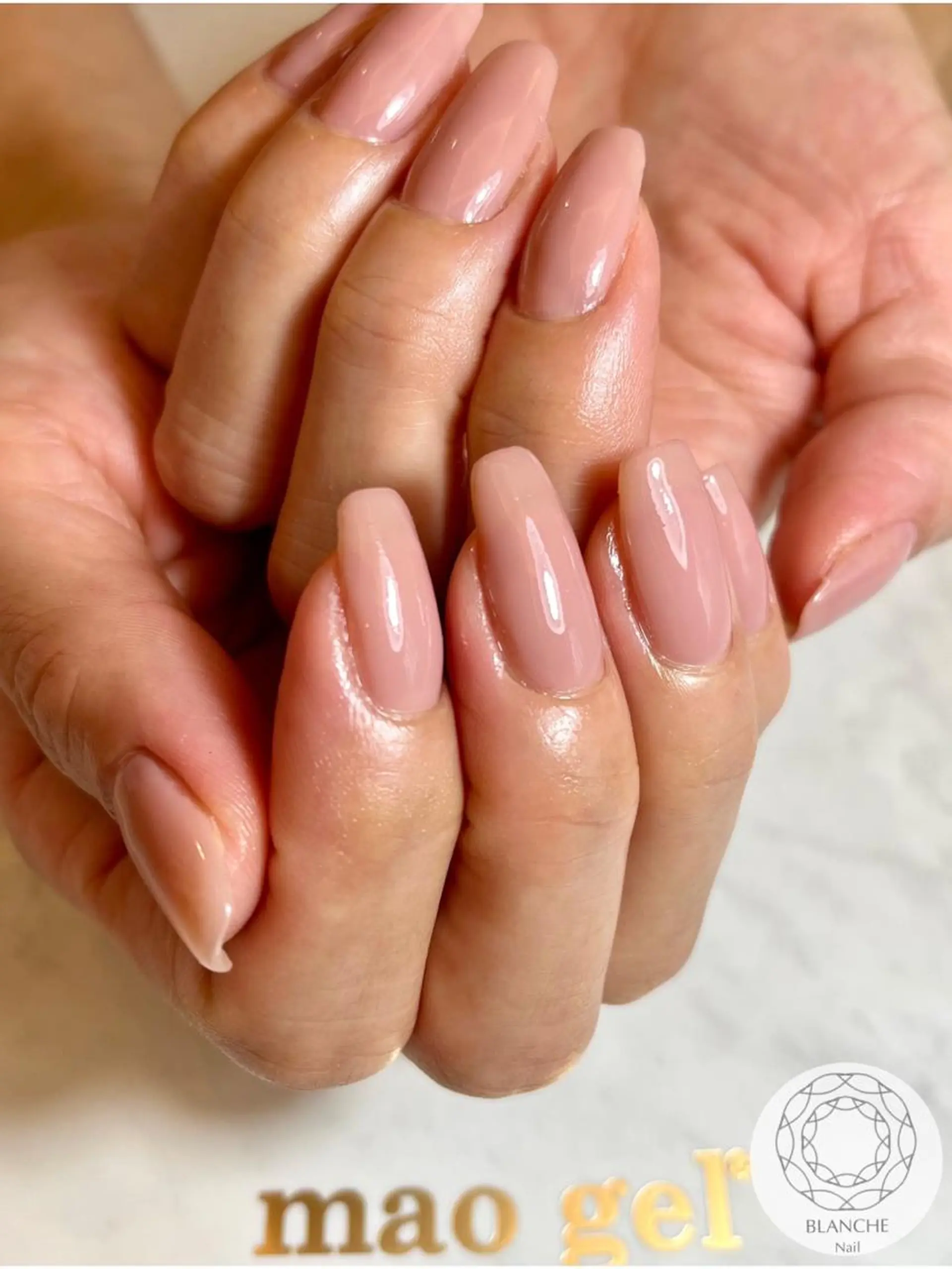 ネイル ジェルネイル オフィスネイル パラジェル ピンク シンプルネイル BLANCHE Nailのネイルデザイン