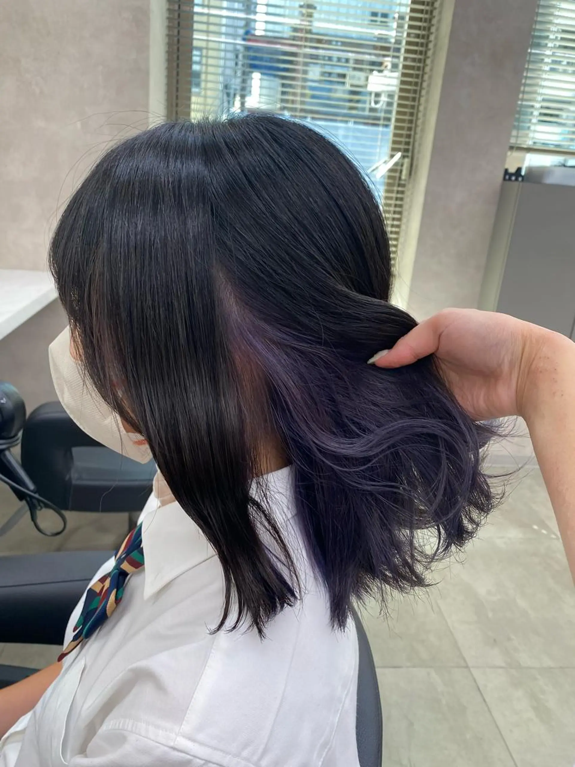 ミディアム カラー ヘアアレンジ キッズ インナーカラー TRU Shino🦋のマツエク・マツパデザイン