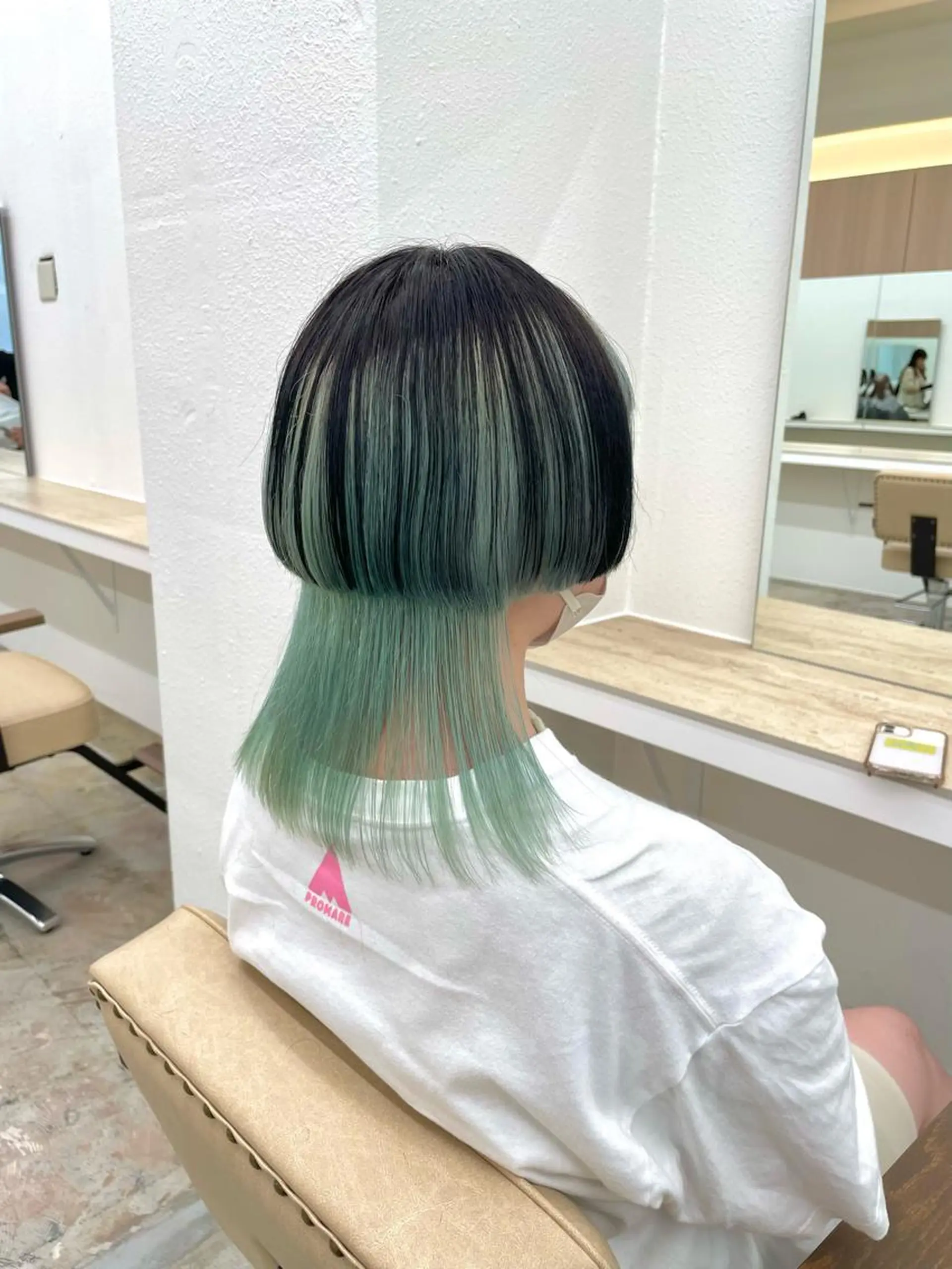 ミディアム カラー 黒髪 ✅ケアブリーチ✅ トヨオカ ノブヒデのヘアスタイル