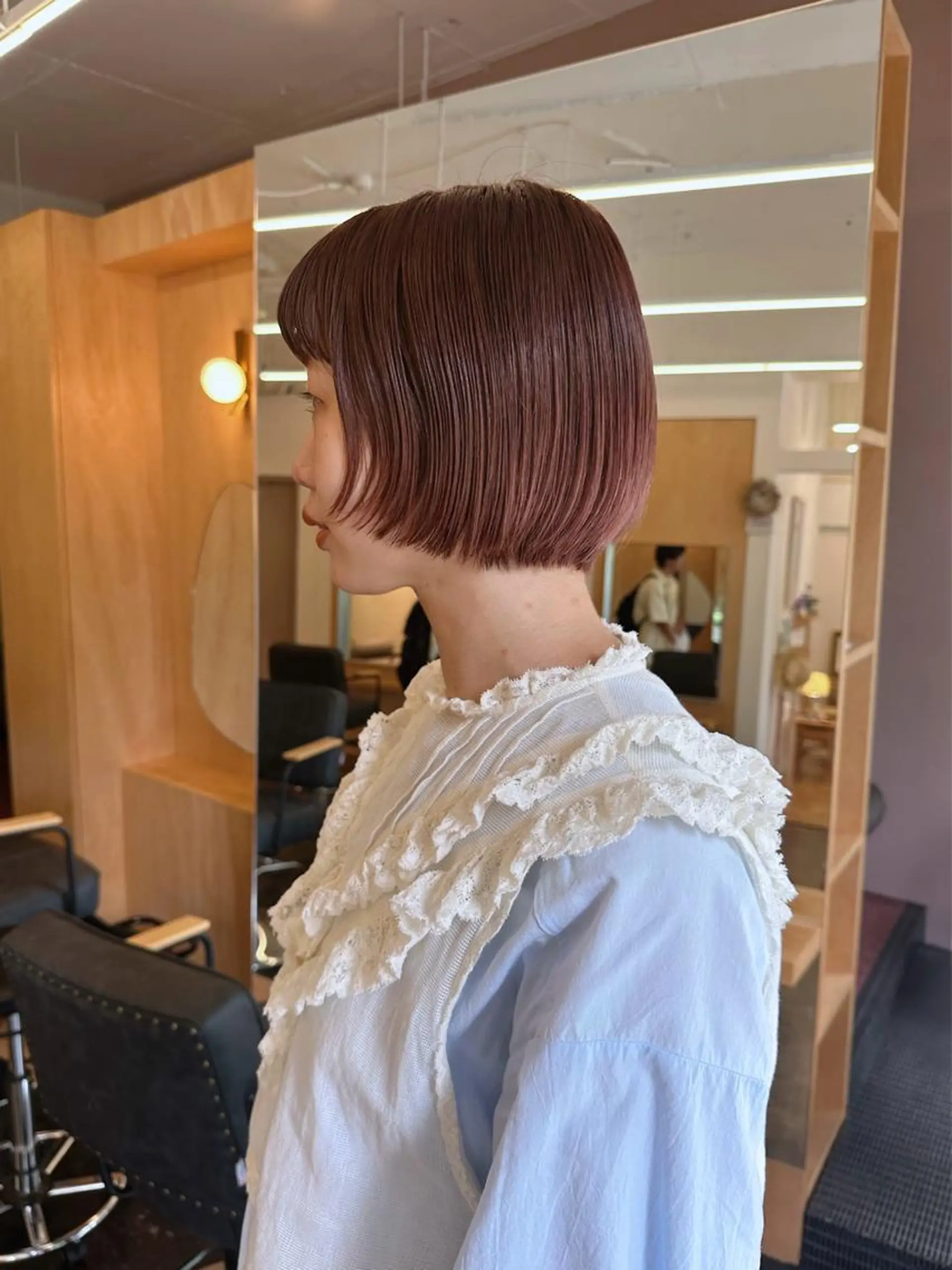 ショート カラー ラベンダーカラー ピンクカラー yupi🐈⬛ レイヤー/パーマのヘアスタイル