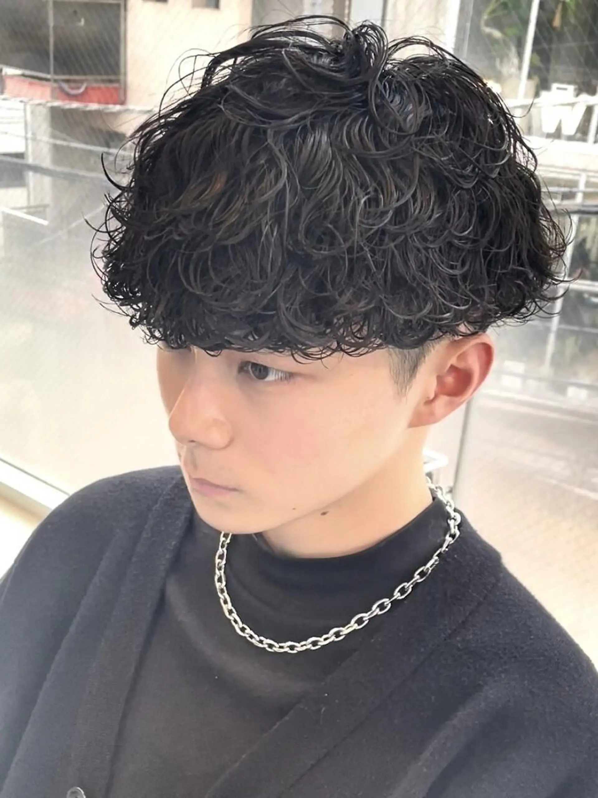 ショート パーマ メンズ メンズパーマ 波巻きパーマ SENTA✨メンズ パーマ✨fifth栄のヘアスタイル