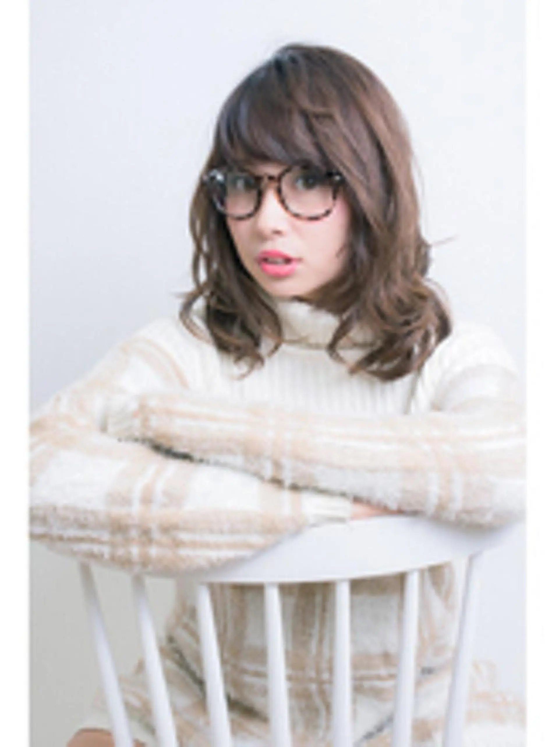ミディアム カラー ヘアカラー 笠谷 正之のヘアスタイル
