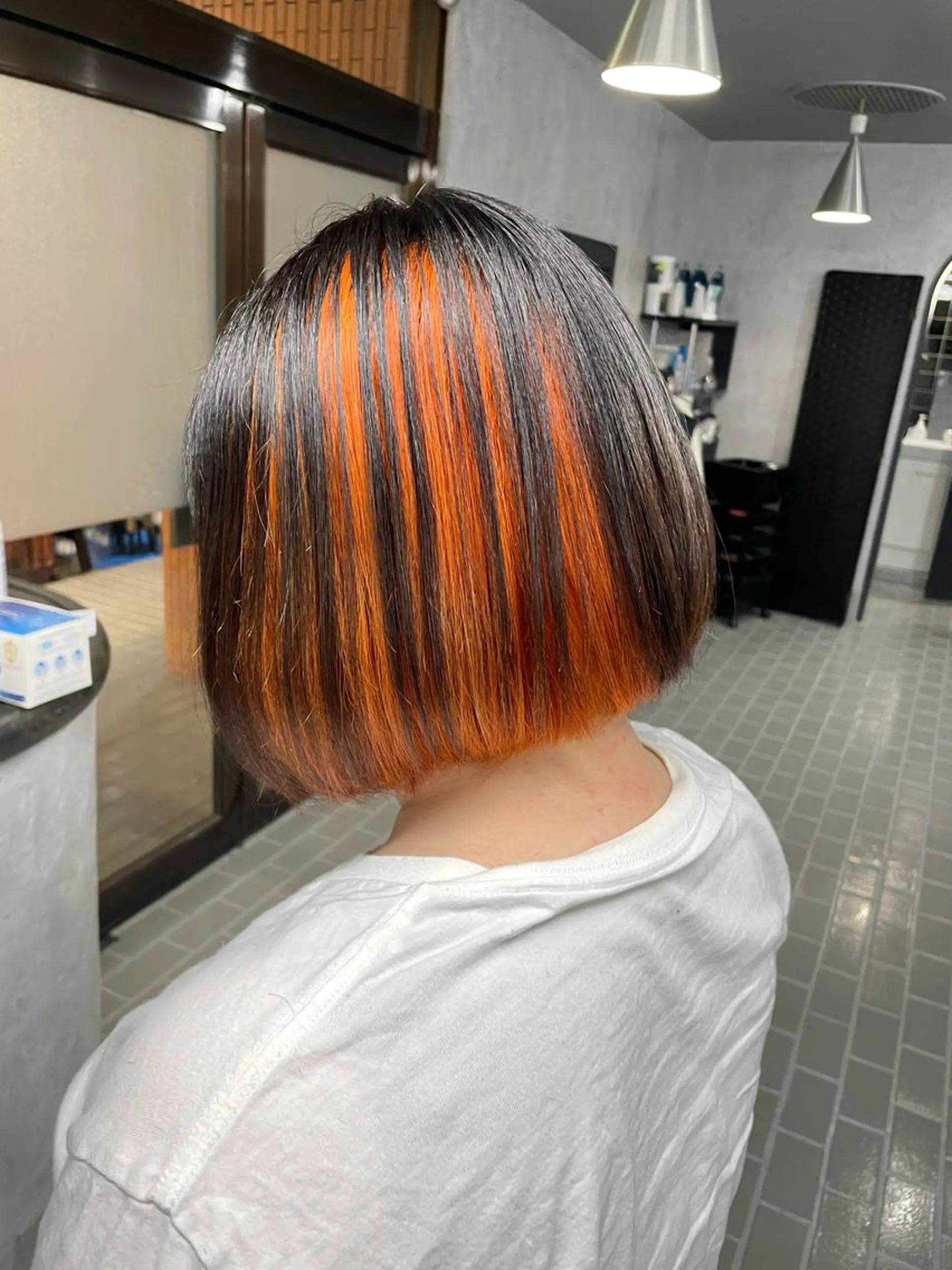 ミディアム カット ヘアカラー 髪質改善ayame 横山諒のヘアスタイル