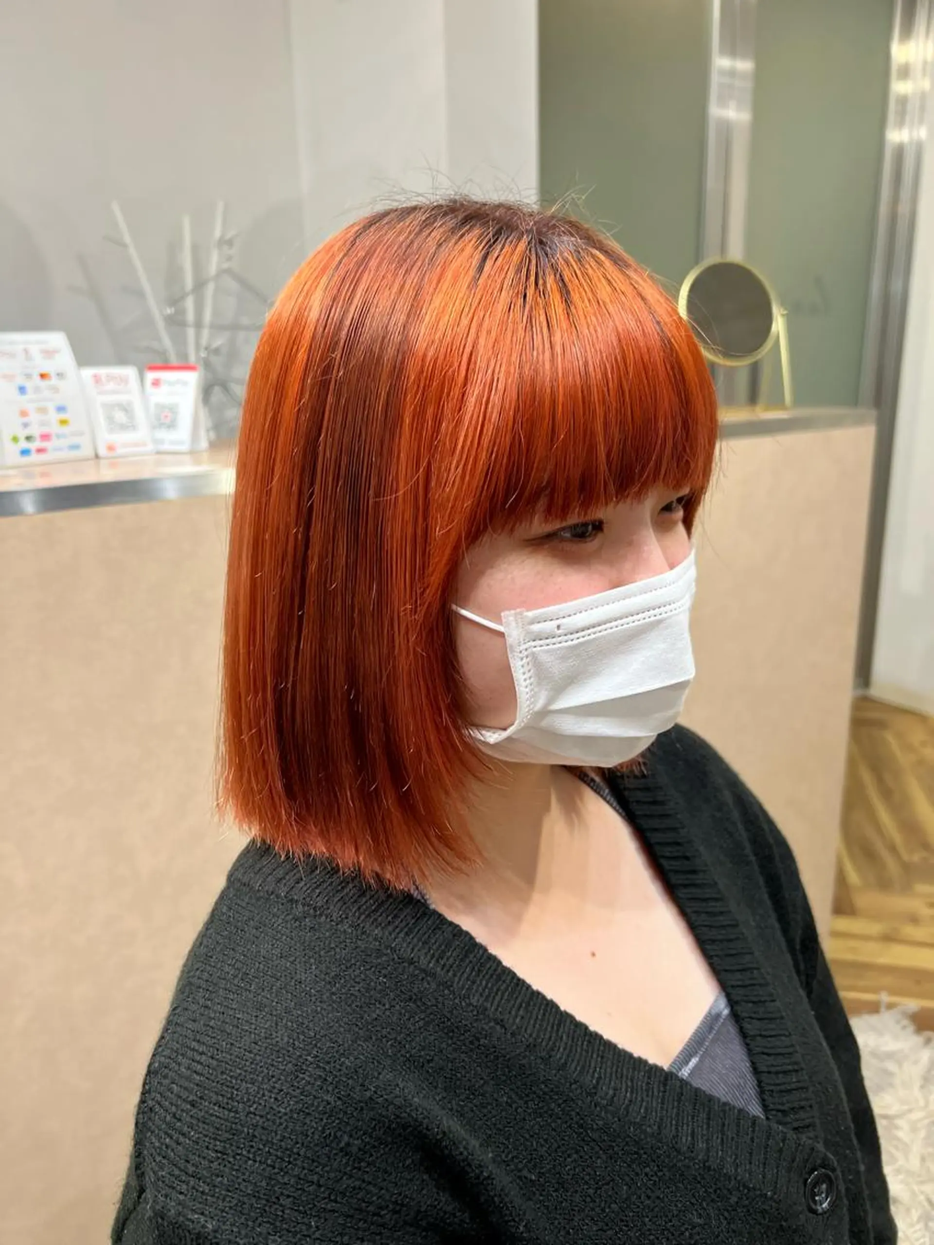 ミディアム カラー ブリーチ オレンジ ヘアカラー Ayaka🩰🎀 ガーリー/暖色♡のヘアスタイル