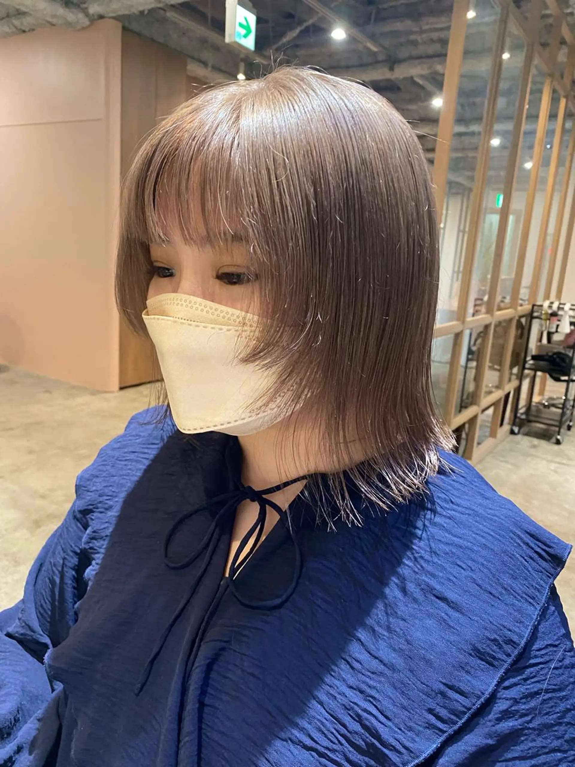 ミディアム カラー ベージュカラー ラベンダーカラー ラベンダーベージュ ヘアカラー トリートメント Hayashi Shioriのヘアスタイル