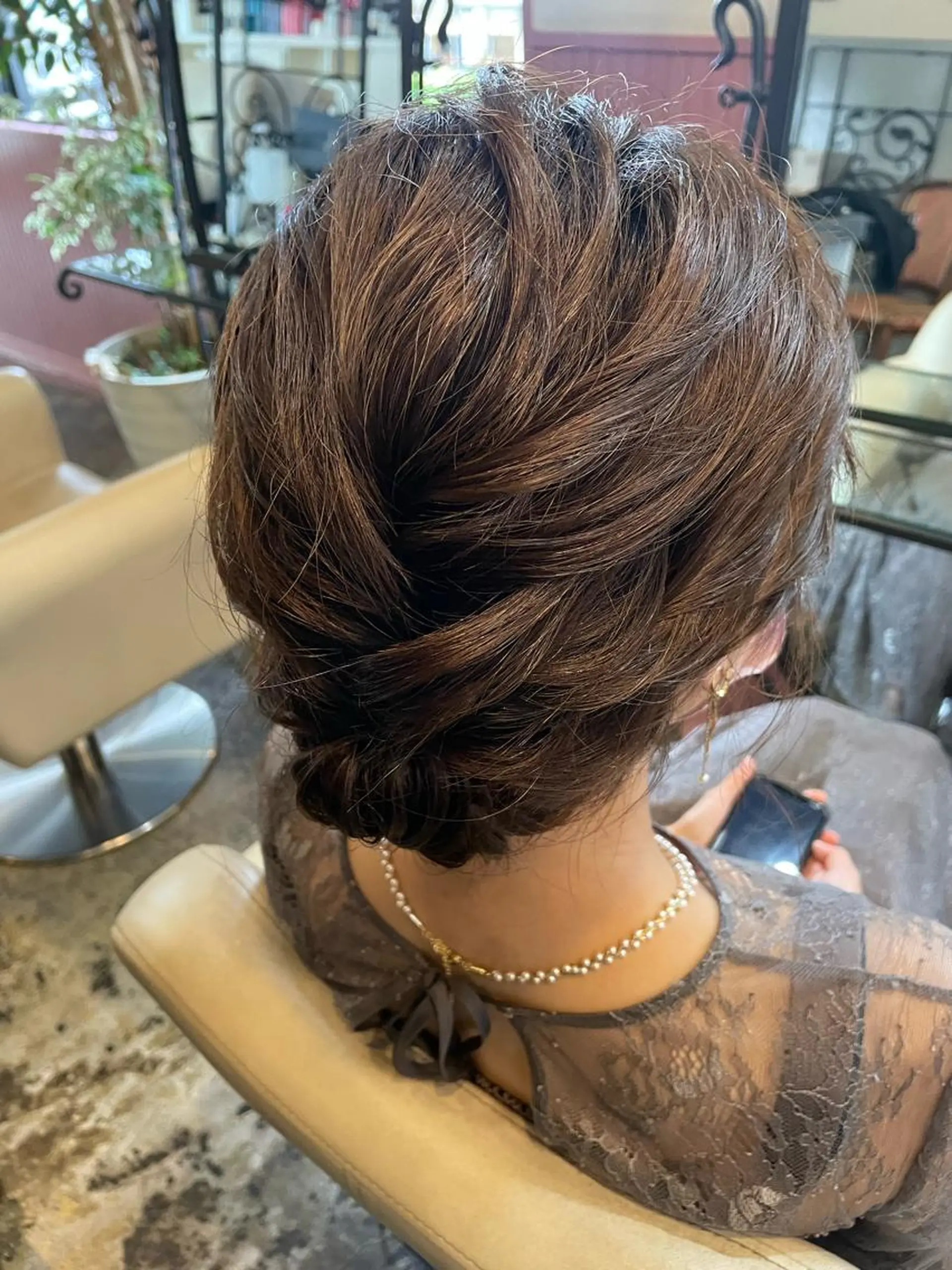 ミディアム カラー パーマ ヘアアレンジ メンズ 表参道Lise おおいしおりのヘアスタイル