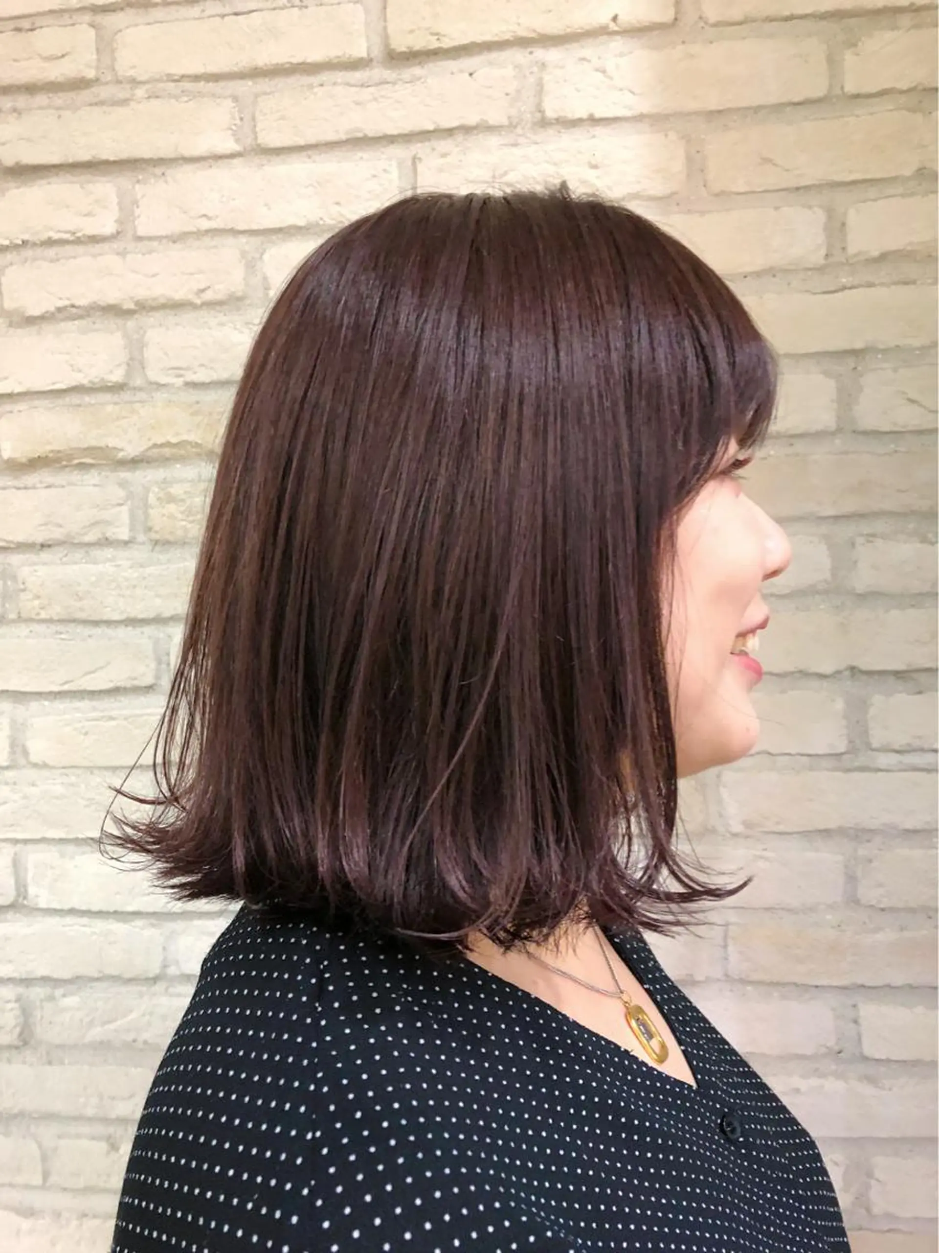 ミディアム カラー ピンクカラー HAUS 片山みほのヘアスタイル