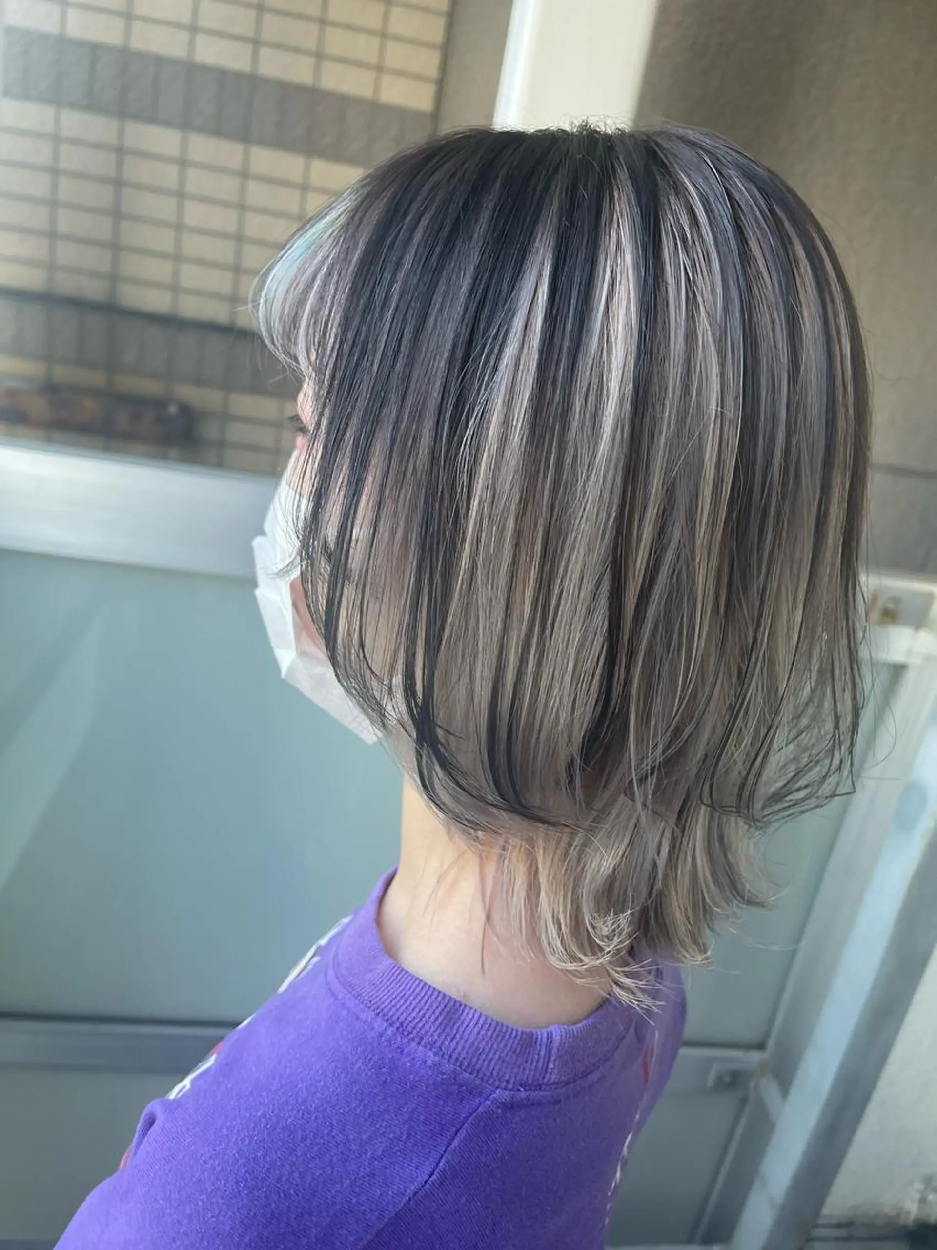 ミディアム カラー 岩谷/ブリーチ 🪽透明感カラーのヘアスタイル