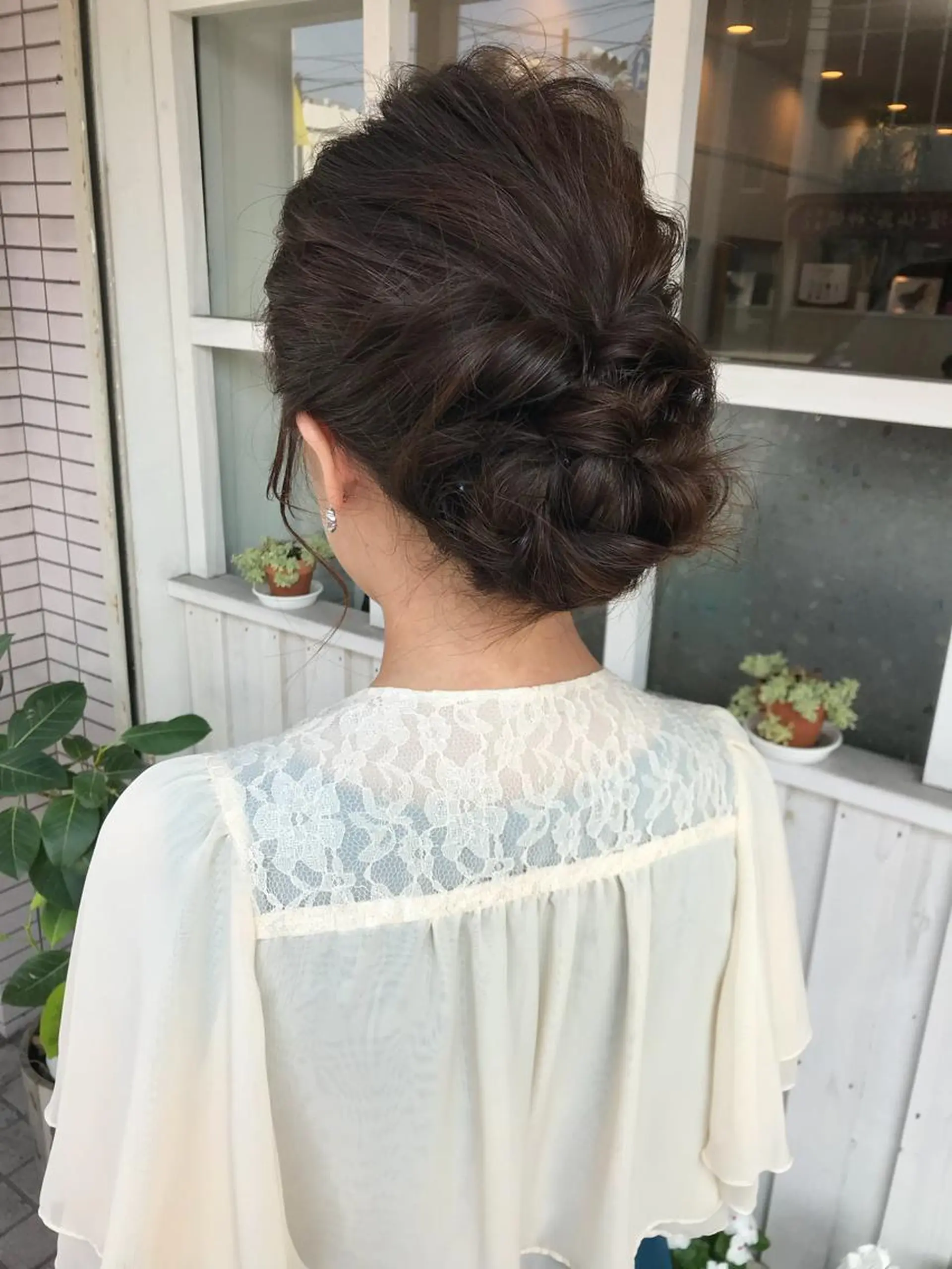 セミロング ヘアアレンジ 結婚式・ブライダル 秋月 亜耶のヘアスタイル