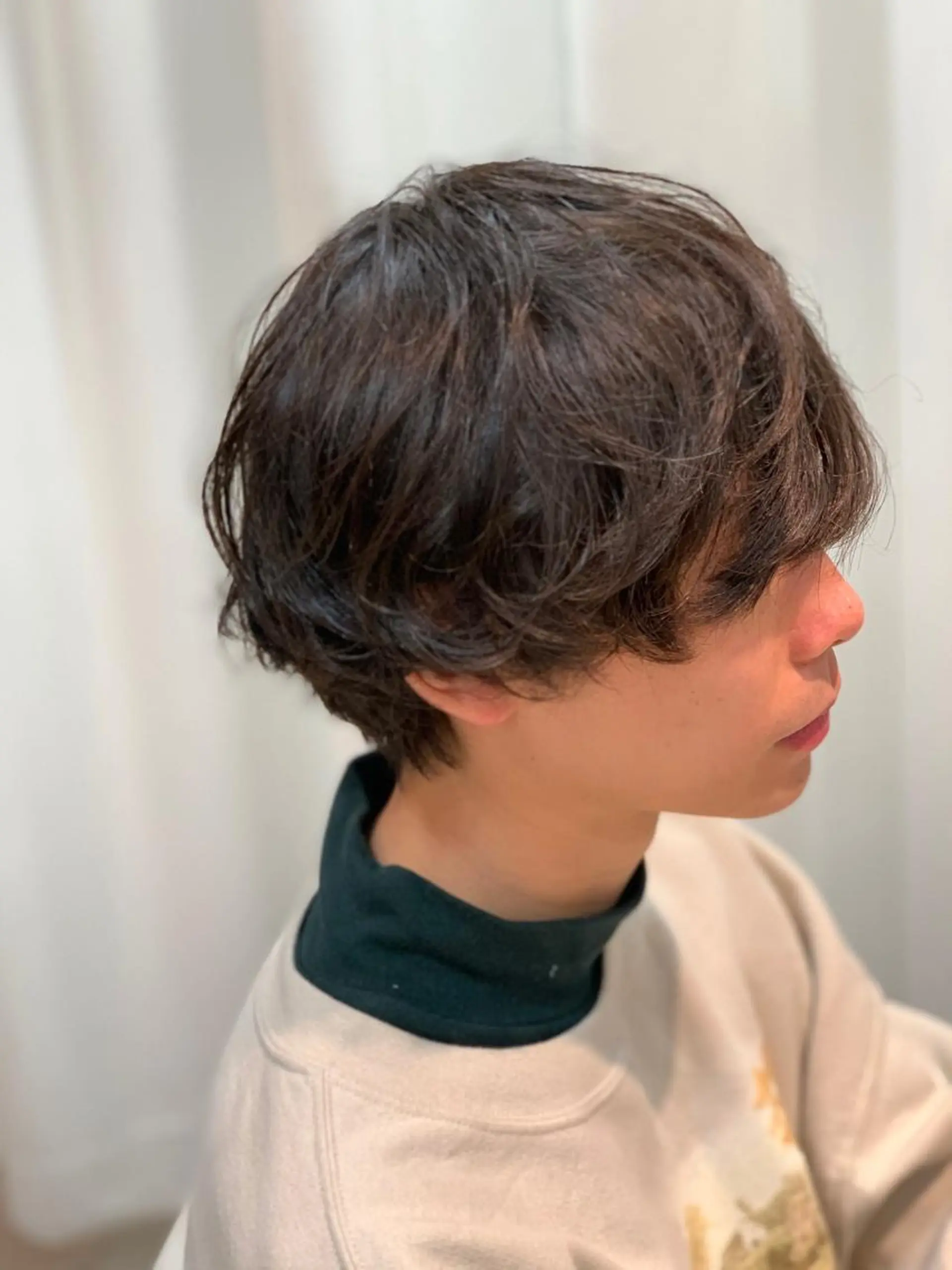 ショート パーマ メンズ メンズパーマ カット パーマ 白髪ぼかし/ブリーチ /縮毛矯正/ヨナミネのヘアスタイル
