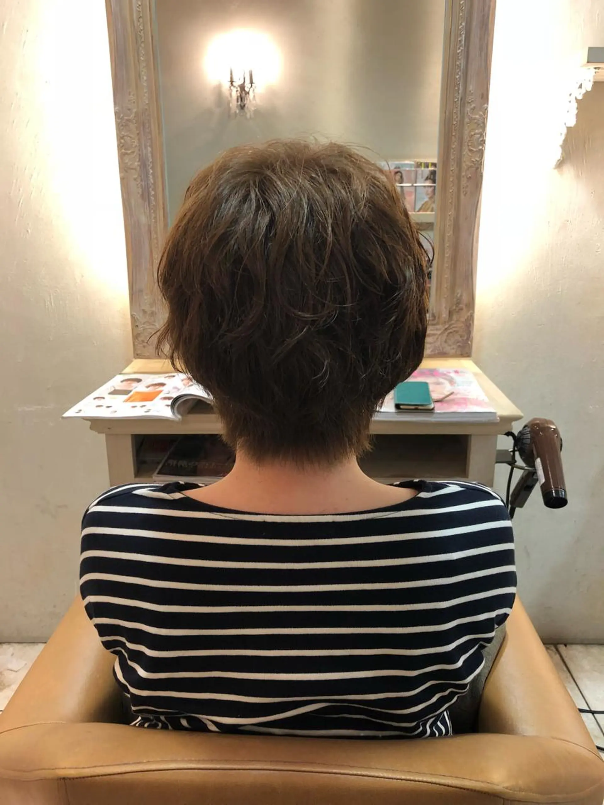 ショート パーマ レイヤーカット✂︎池 袋個室サロンkumaのヘアスタイル