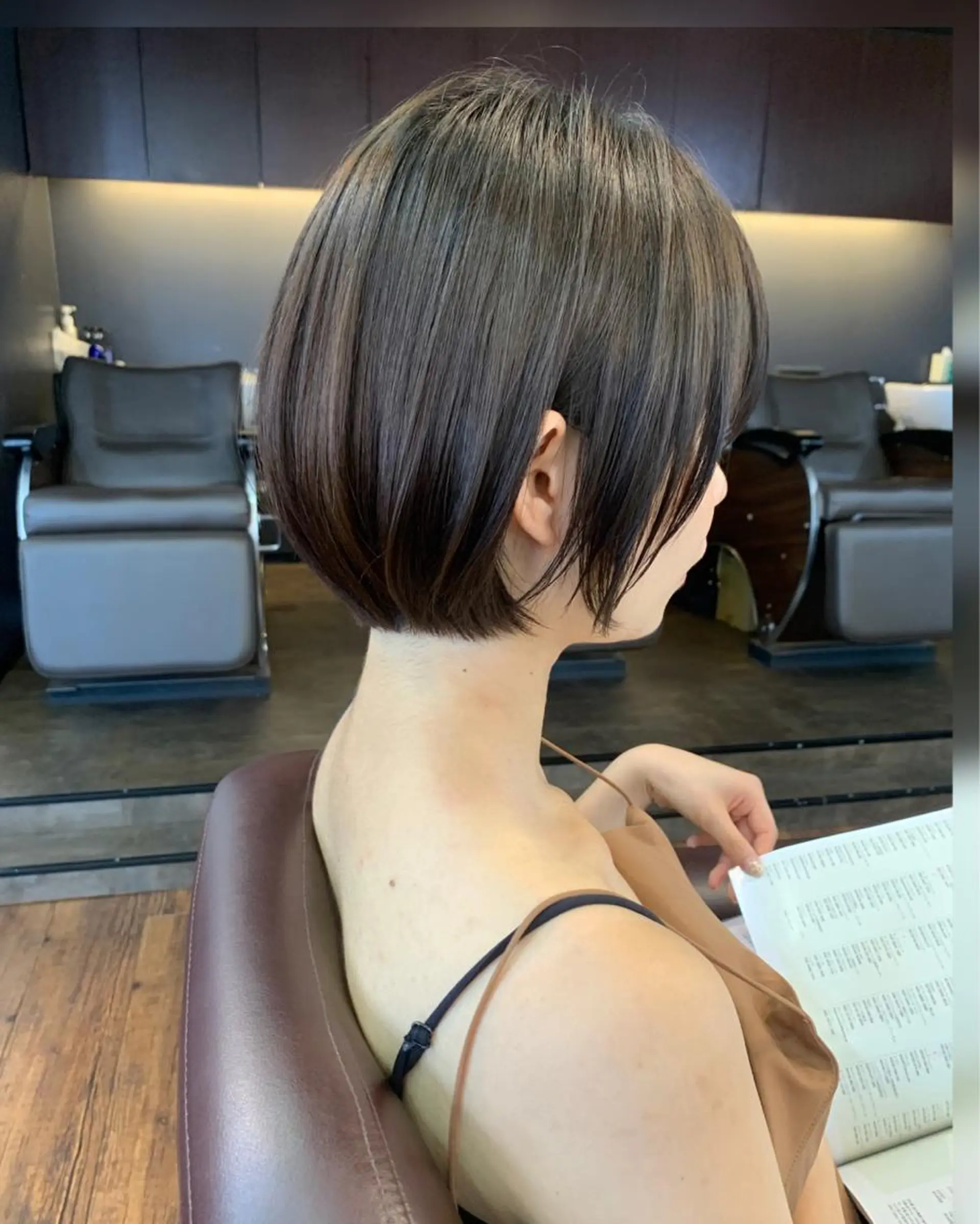 ショート カラー 縮毛矯正/ショート/ レイヤー/畑中正敏のヘアスタイル