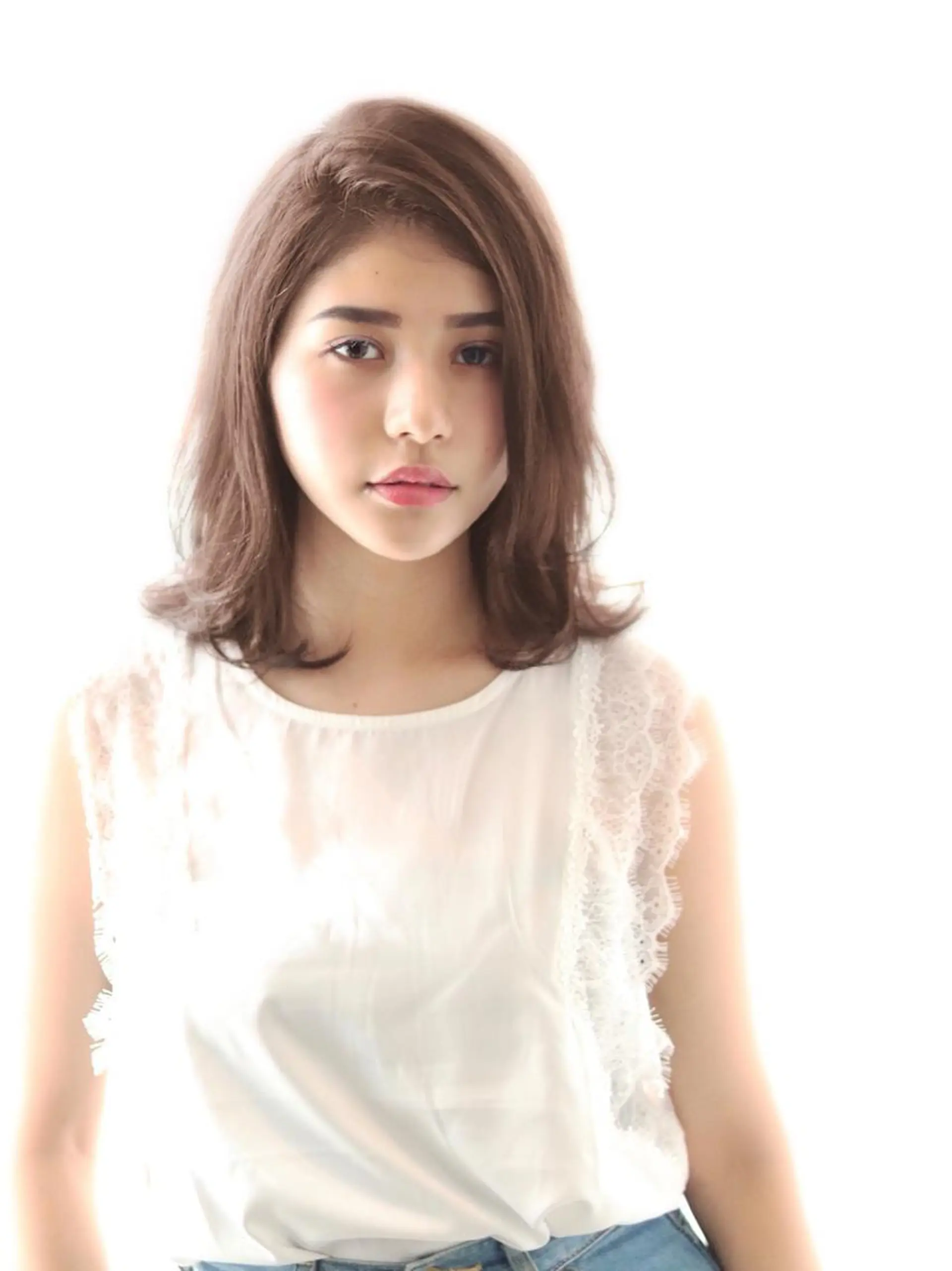 ミディアム カラー カット ヘアカラー トリートメント 髪質改善🌈縮毛矯正 荻原　達矢のヘアスタイル