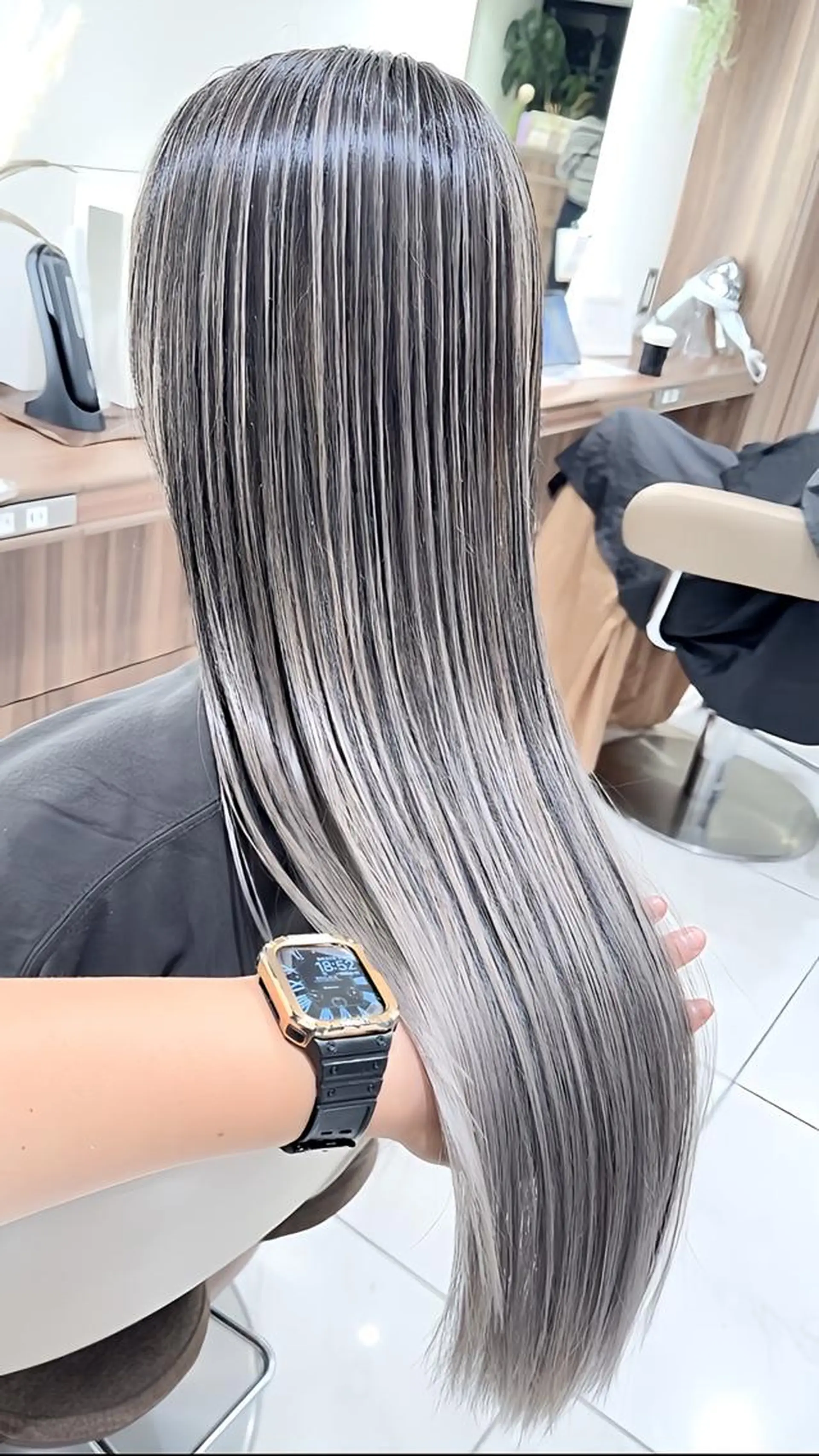 ロング カラー 髪質改善 ヘアカラー トリートメント ＡＳＨ大宮/ブリーチ 髪質改善/カラーのヘアスタイル