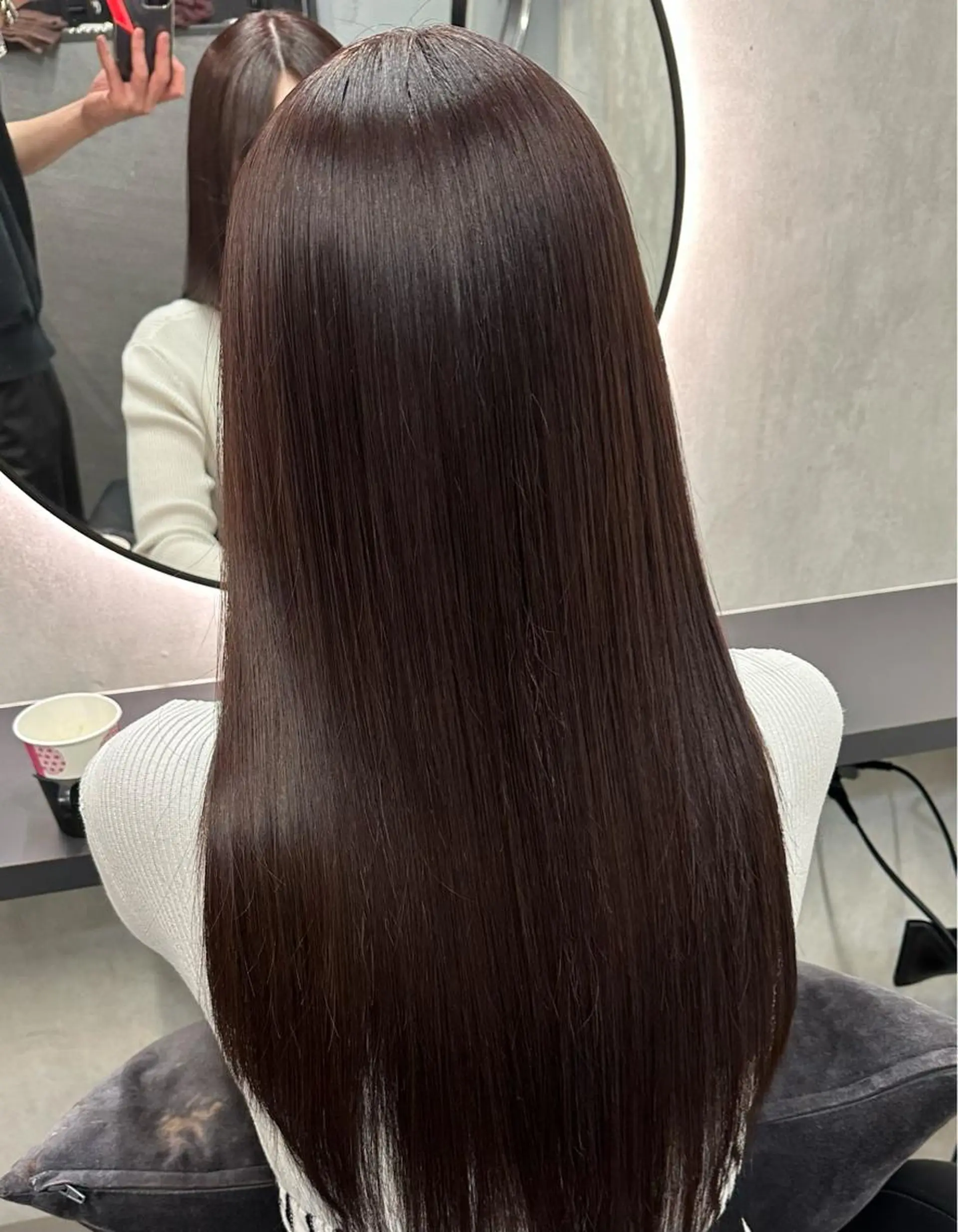 ロング カラー トリートメント ヘアカラー トリートメント 縮毛矯正/髪質改善 韓国風/MIKIYAのヘアスタイル