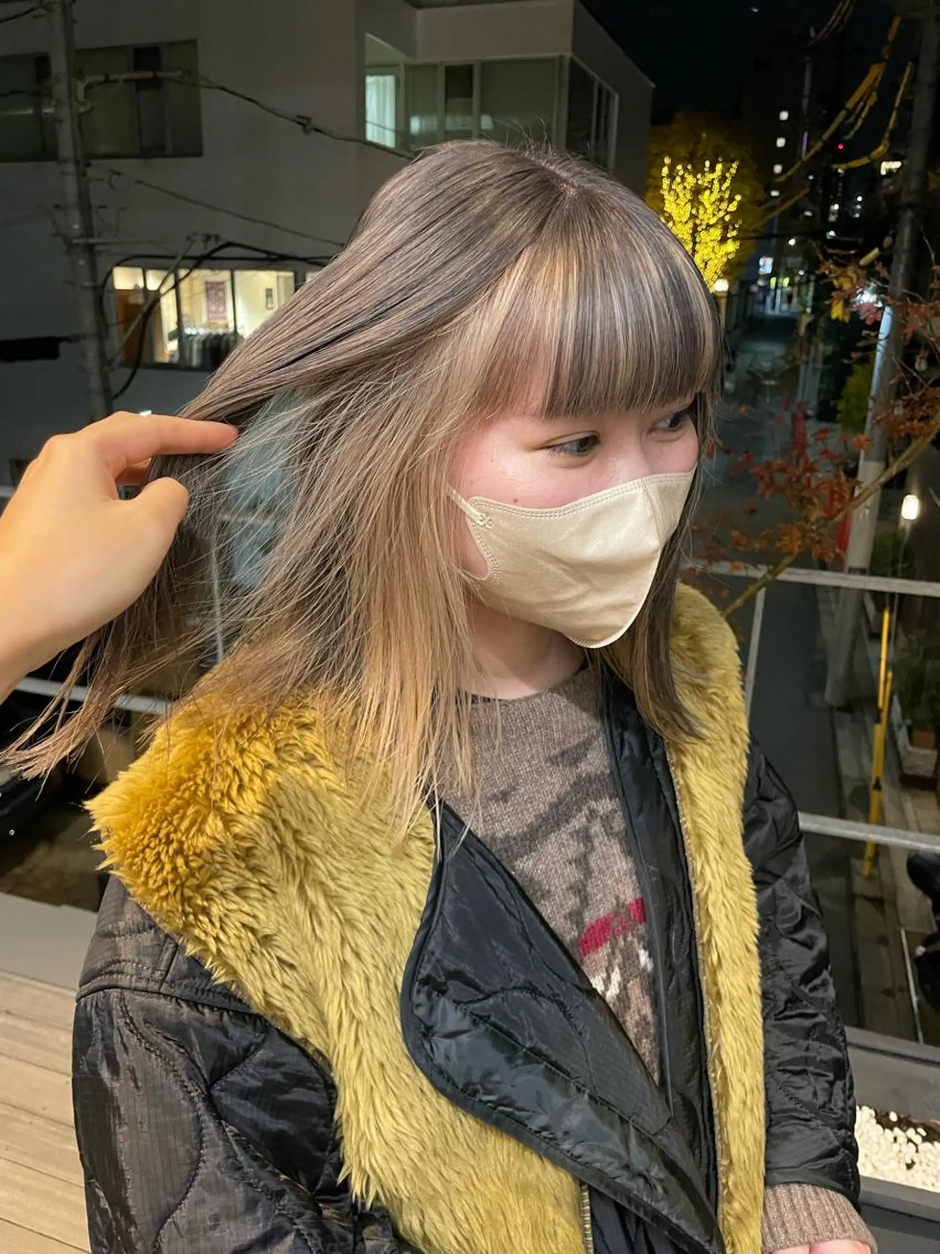 ミディアム カラー カット ヘアカラー トリートメント 佐伯 和佳のヘアスタイル