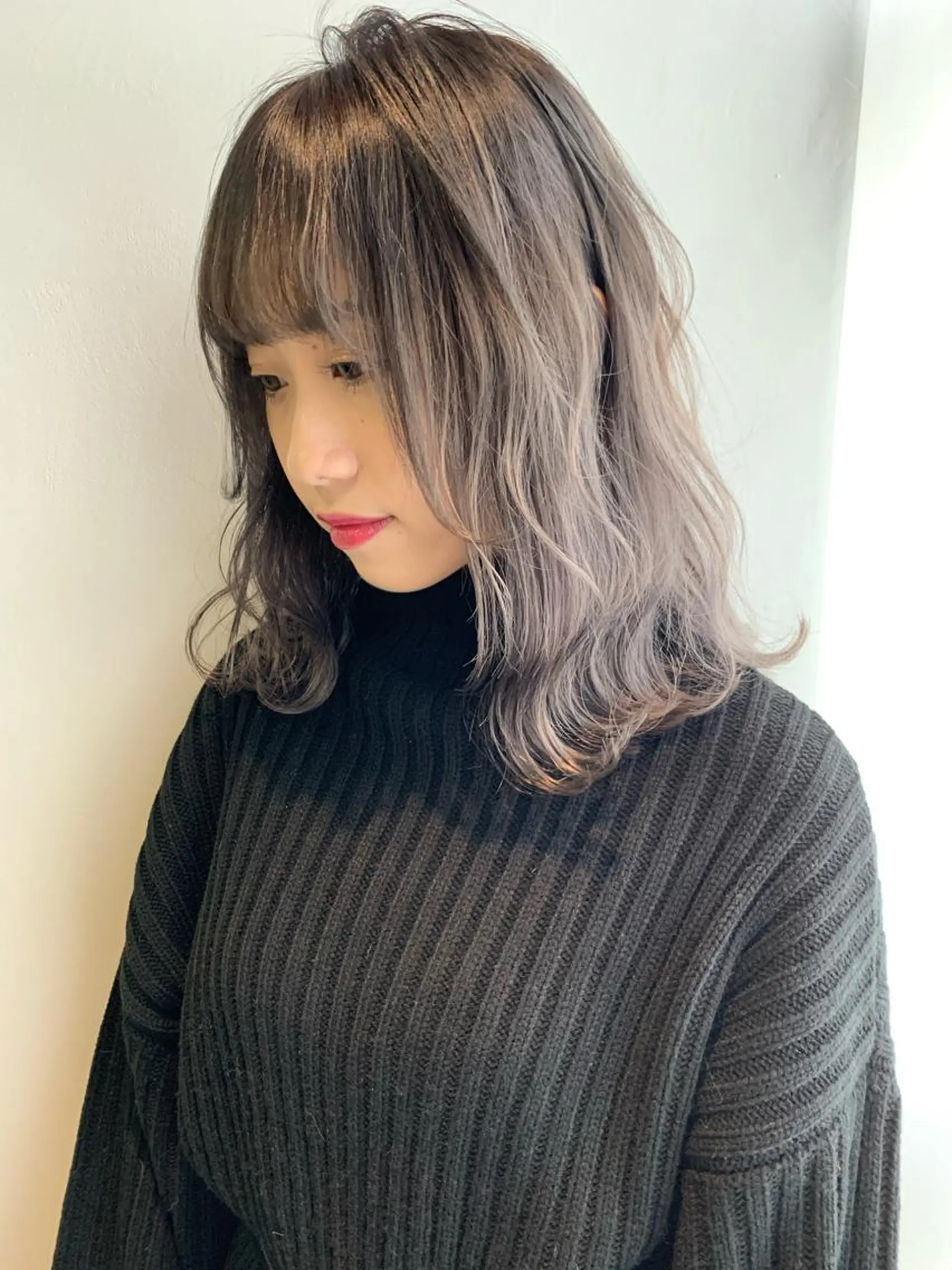 セミロング カラー 怪我のため6月末 復帰予定田中瑞希🍃のヘアスタイル
