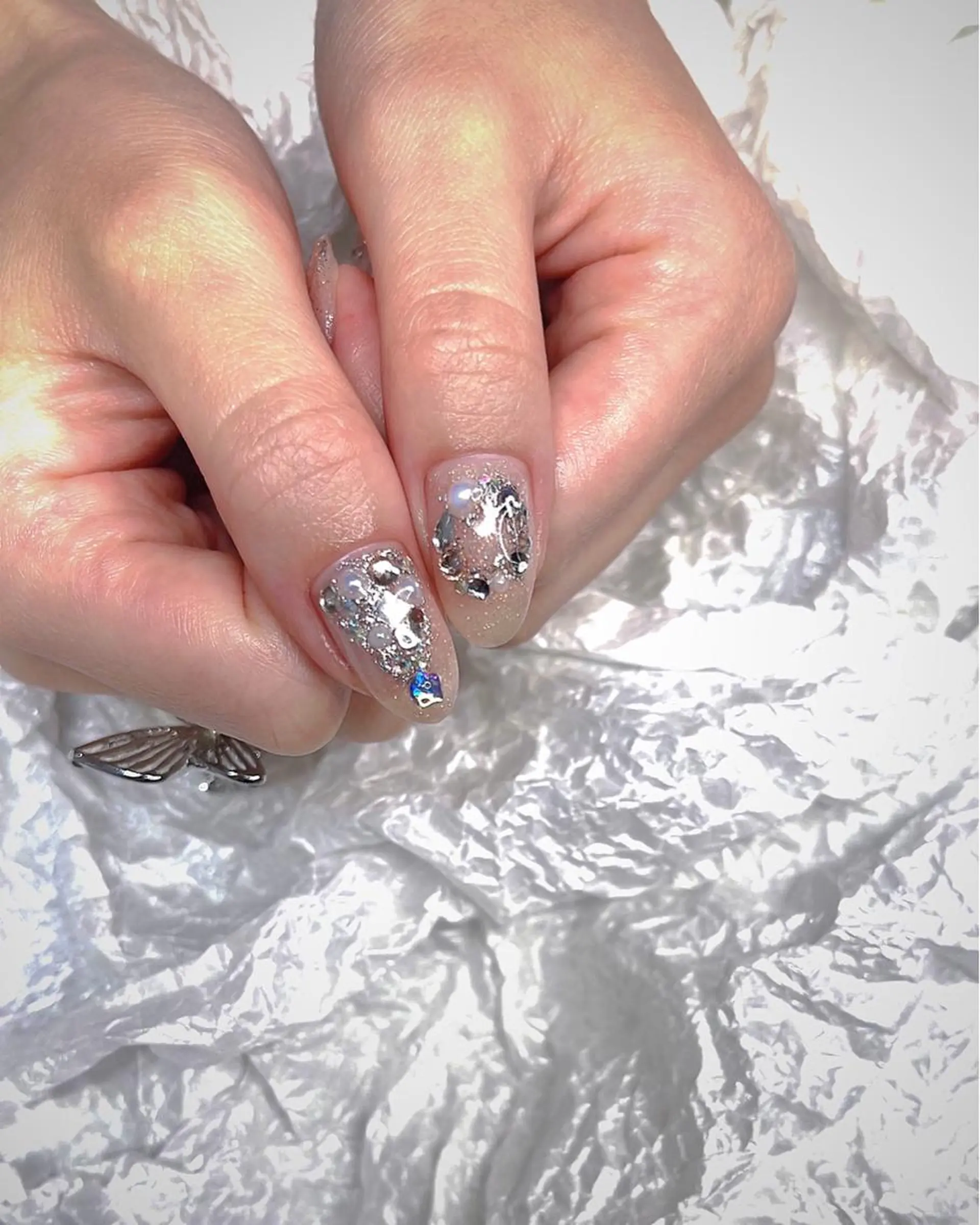 ミディアム めぐみのネイルサロン スタッフ練習のネイルデザイン