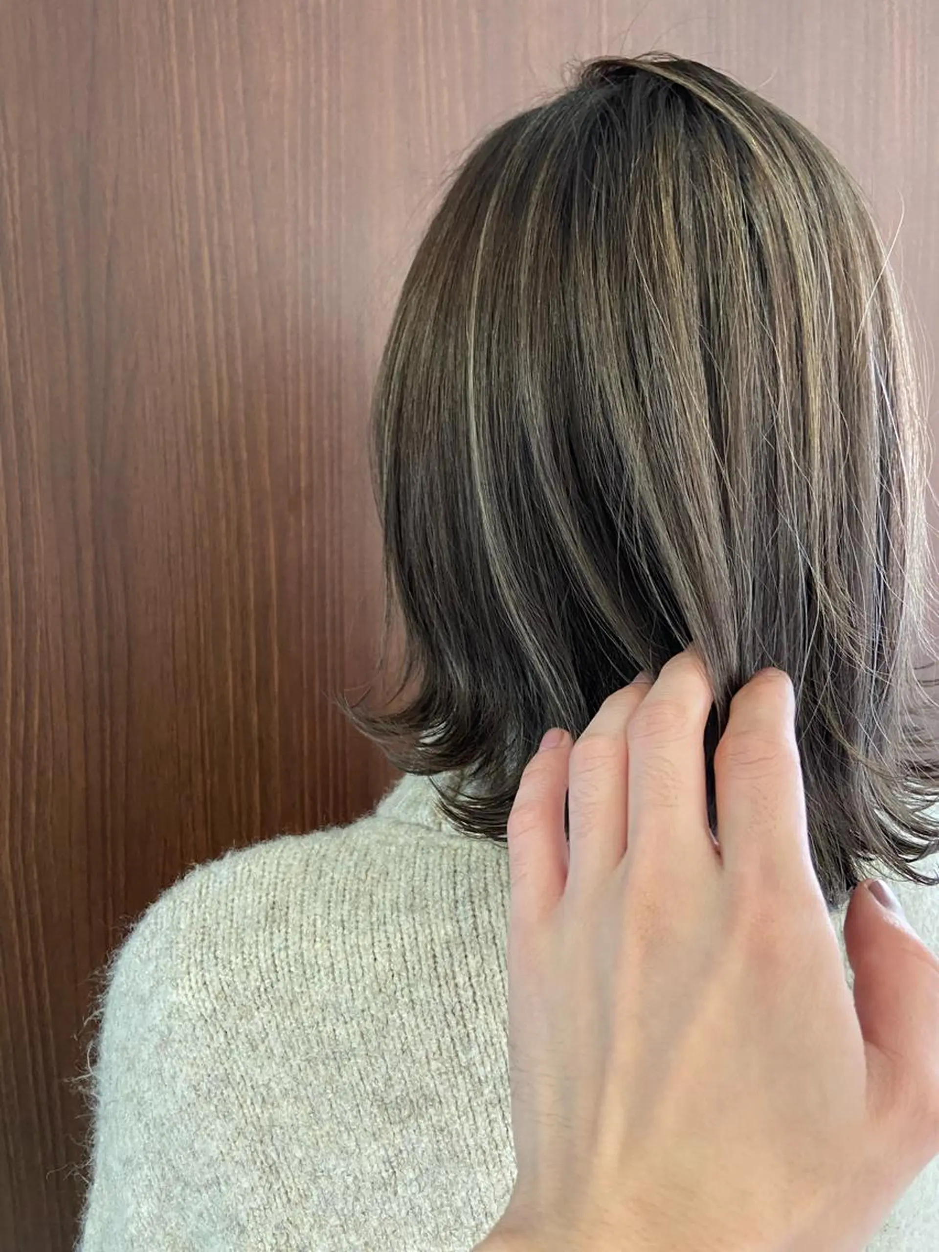 ミディアム カラー ハイライトカラー ハイライト ブランシェ小幡駅前店 森樹のヘアスタイル