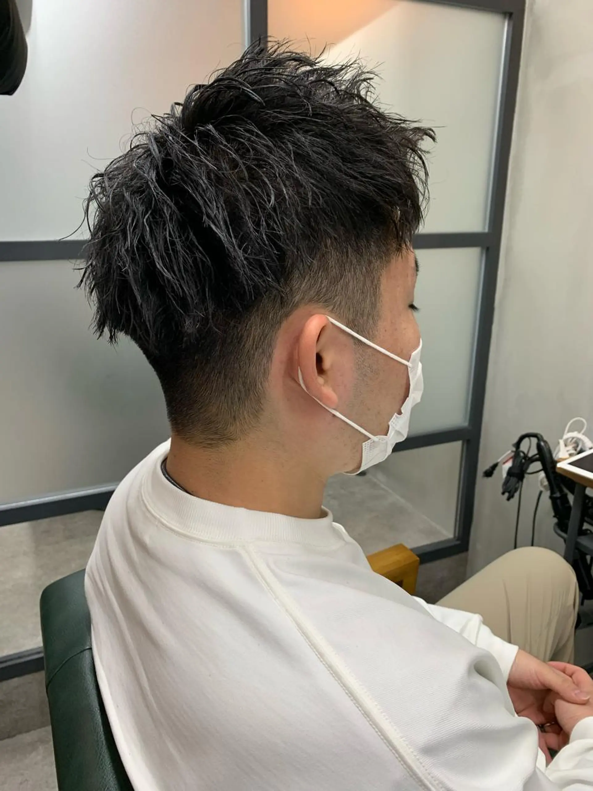 ショート パーマ メンズ カット パーマ 【S.BROOM】 店長　西川徹のヘアスタイル