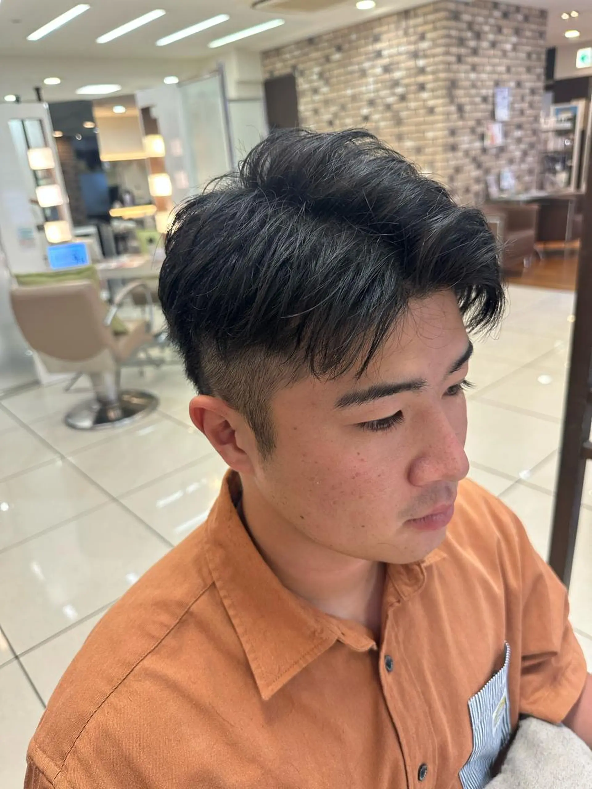 ショート メンズ カット メンズ特化韓国ヘア シャドウパーマのヘアスタイル