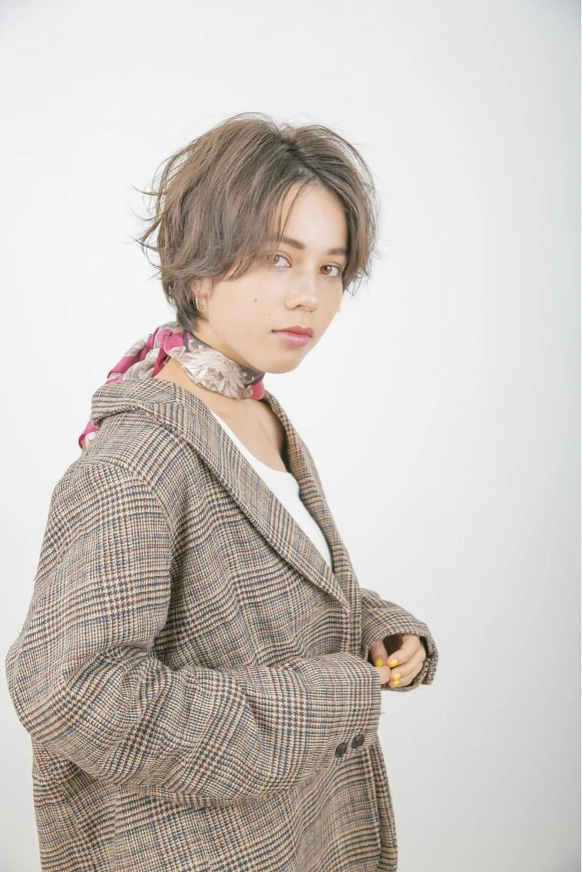 ショート 髪質改善ストレート、 カラー清野雄大のヘアスタイル