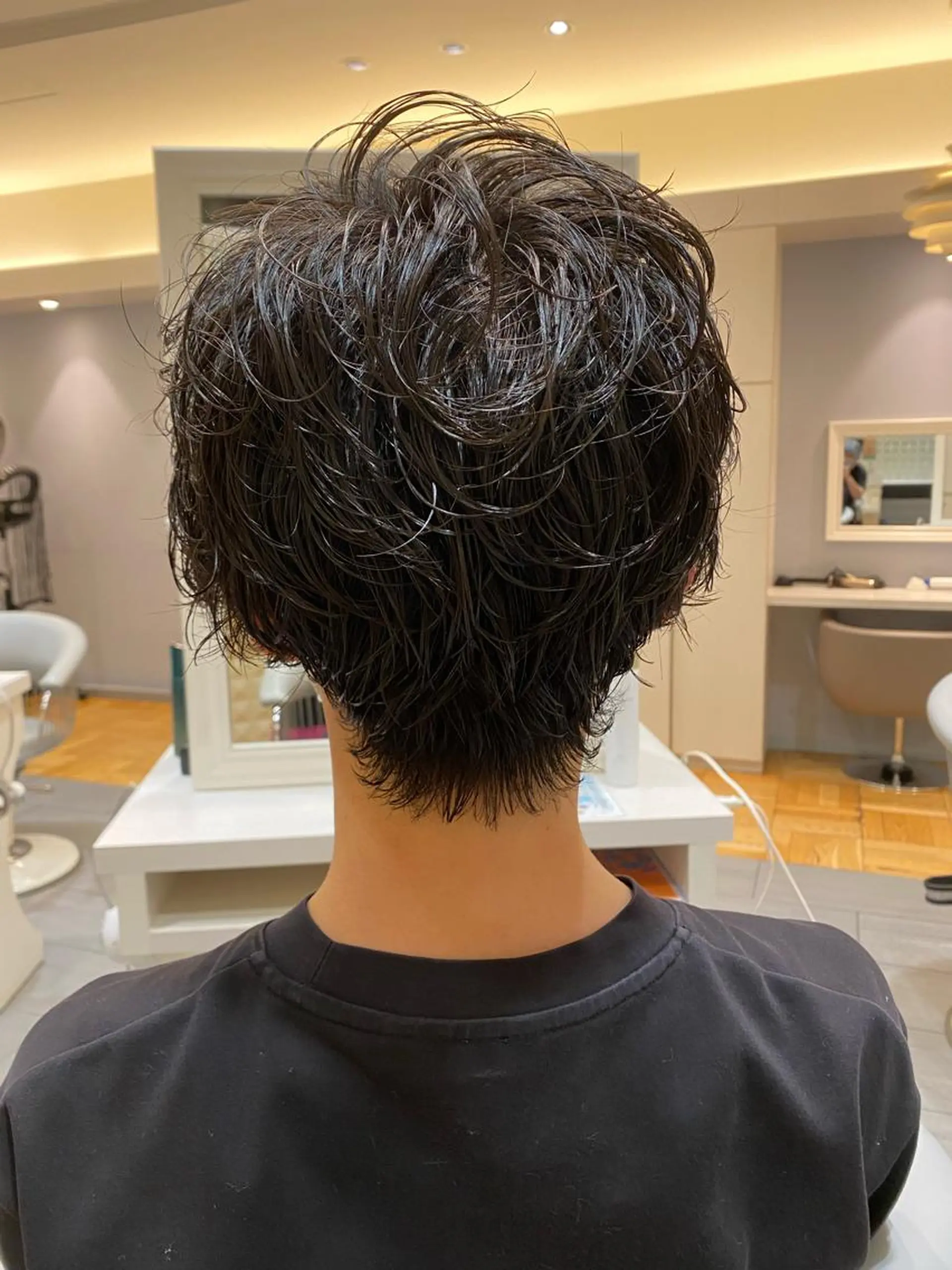 メンズ コテ巻きパーマ 阪上 沙織のヘアスタイル