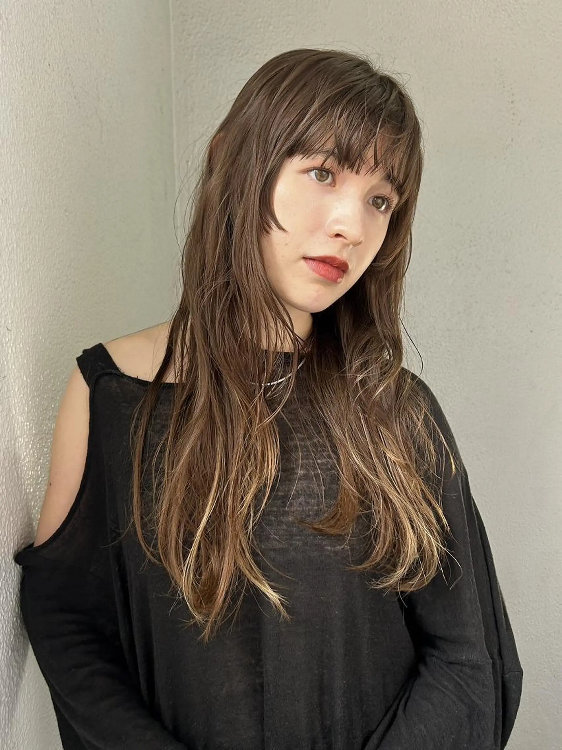 カラー ロング カット ヘアカラー トリートメント 🌼U24 ヘアデザインラボのヘアスタイル